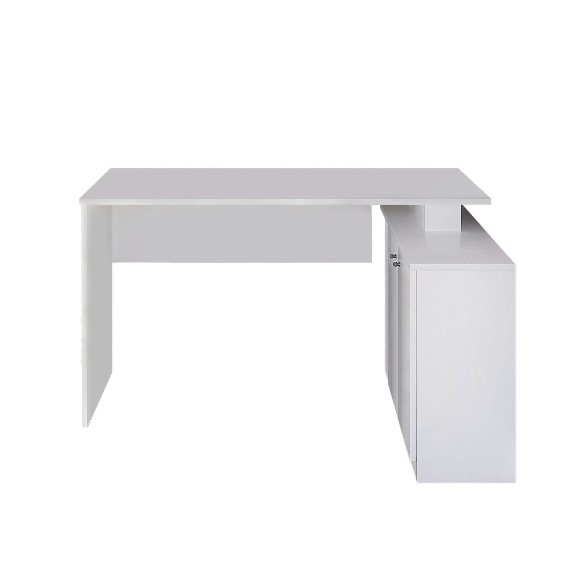 Birou, Hanah Home, pal melaminat, alb, 130x60x74 cm