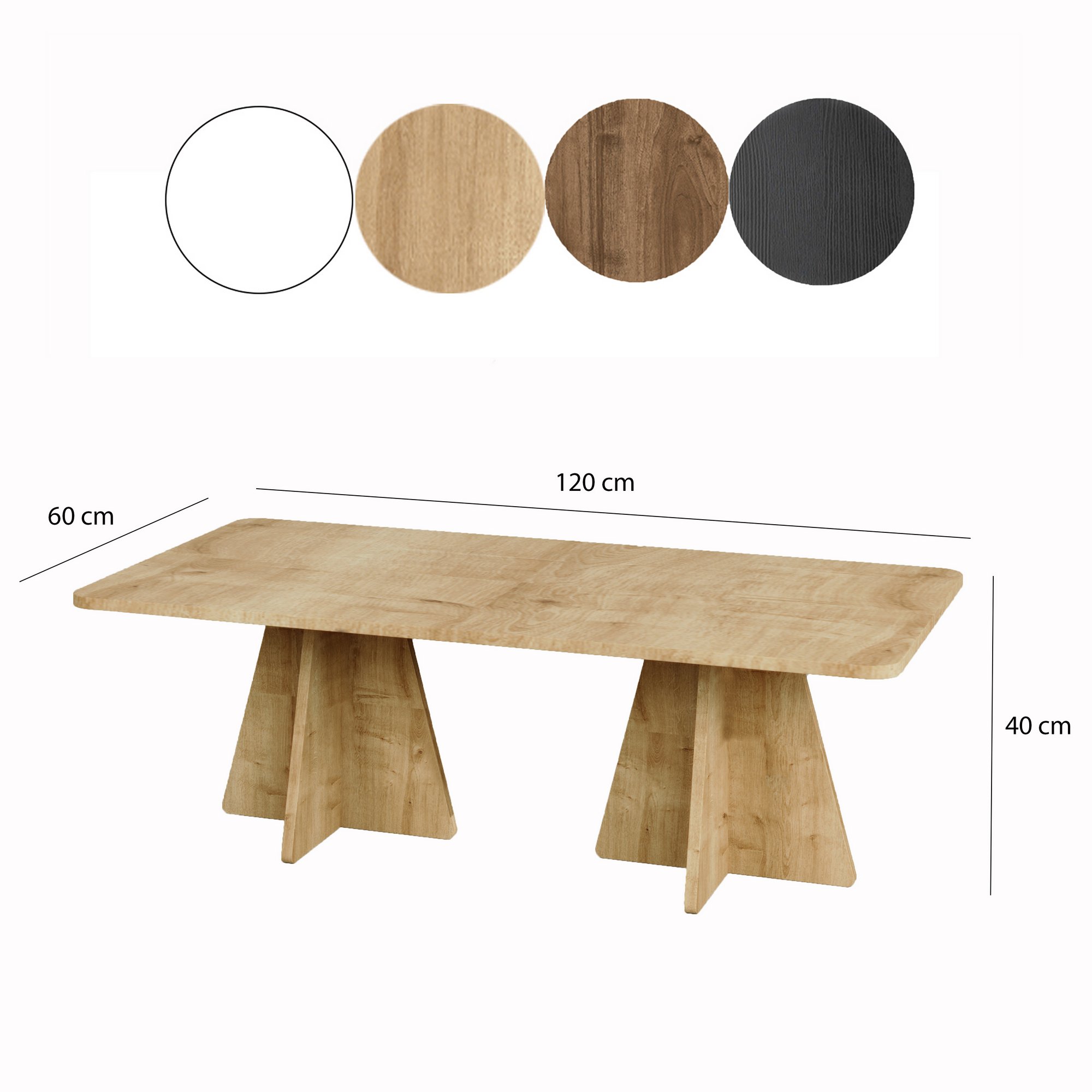 Masuta de cafea, Hanah Home, pal melaminat, stejar safir, 120x60x40 cm — imaginea 5