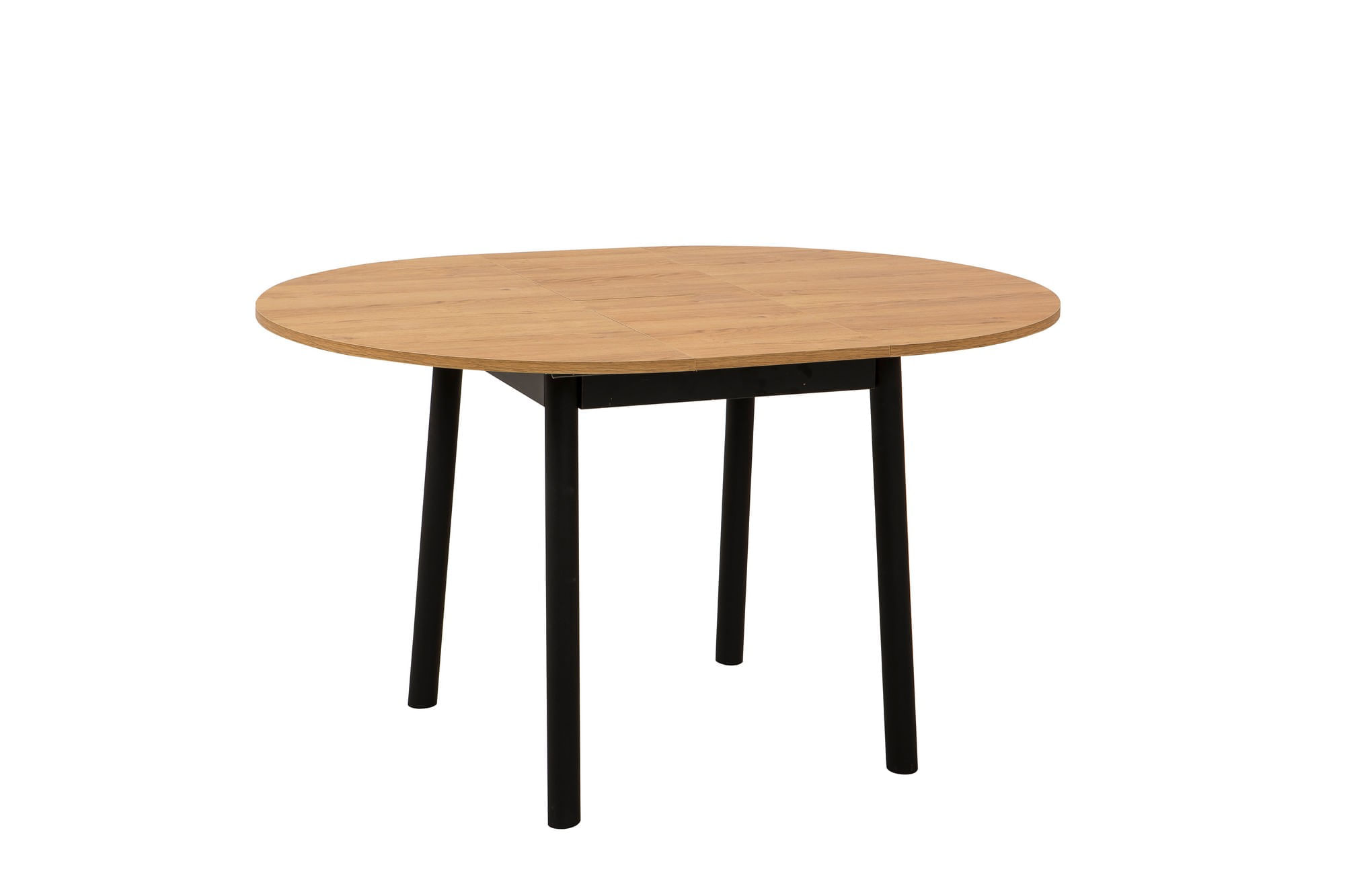 Masa extensibila, Hanah Home, panou de particule melaminat, stejar si negru, 100x75x100 cm — imaginea 3