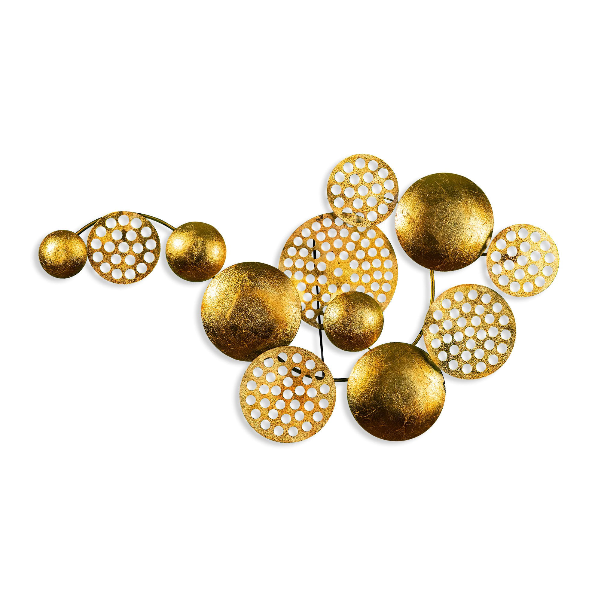 Accesoriu decorativ de perete, Wallxpert, metal, auriu, 45x82 cm