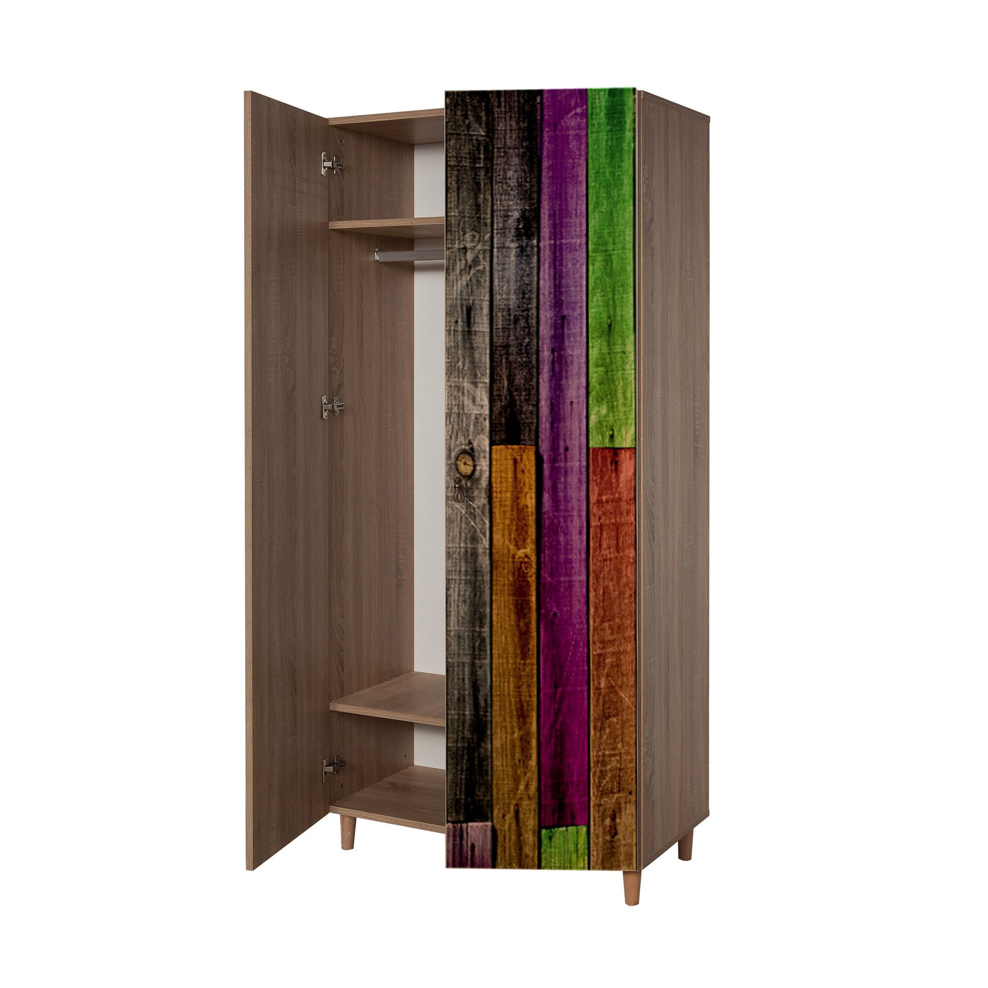 Dulap, Hanah Home, pal melaminat, stejar sonoma, 90x52x192 cm, 863SPH4204 — imaginea 3