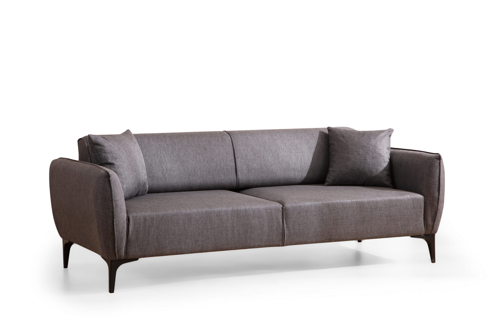 Canapea 3 locuri, Atelier Del Sofa, lemn fag si pal, gri inchis, 220x95x67 cm