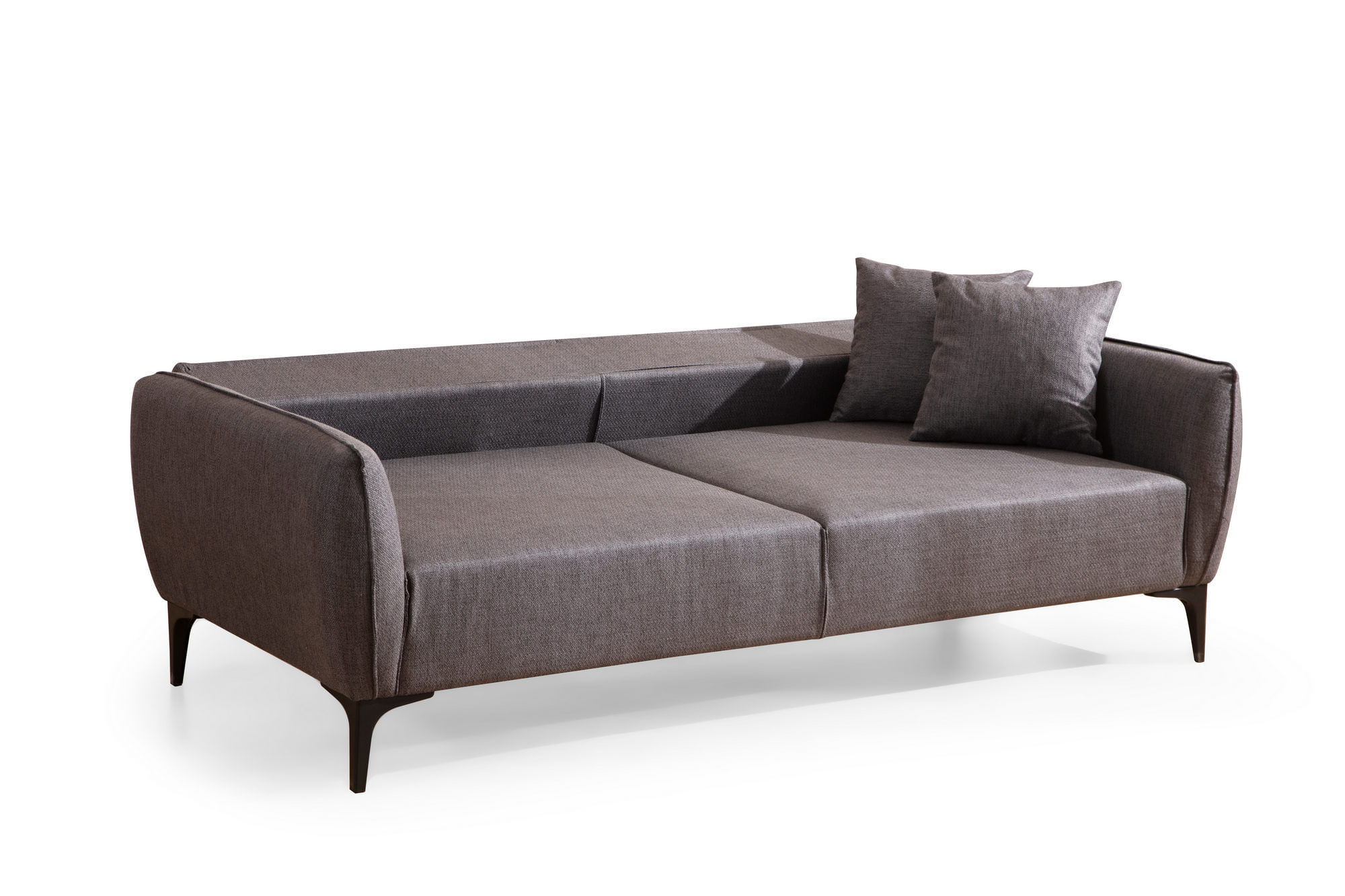 Canapea 3 locuri, Atelier Del Sofa, lemn fag si pal, gri inchis, 220x95x67 cm — imaginea 2