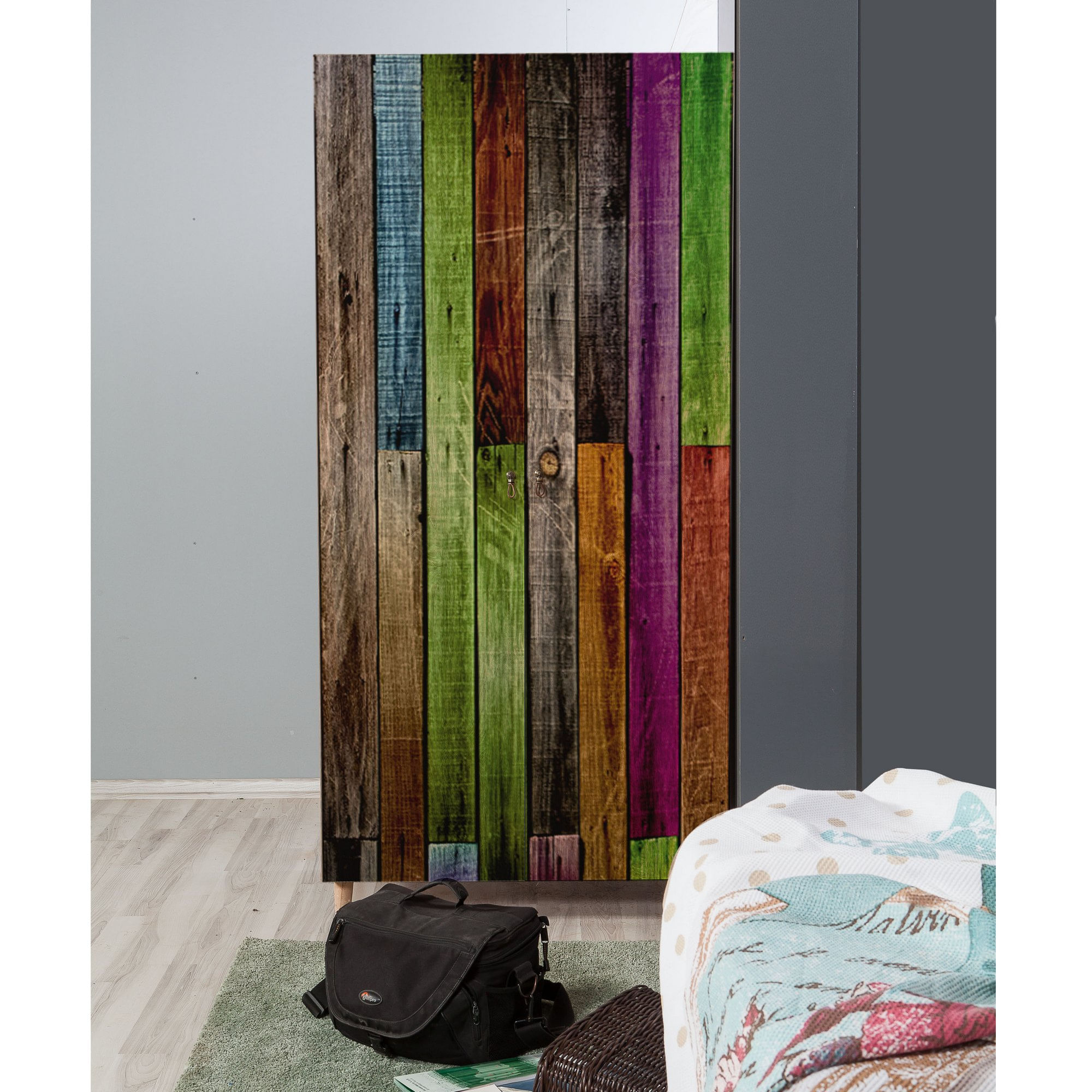 Dulap, Hanah Home, pal melaminat, stejar sonoma, 90x52x192 cm, 863SPH4204 — imaginea 4