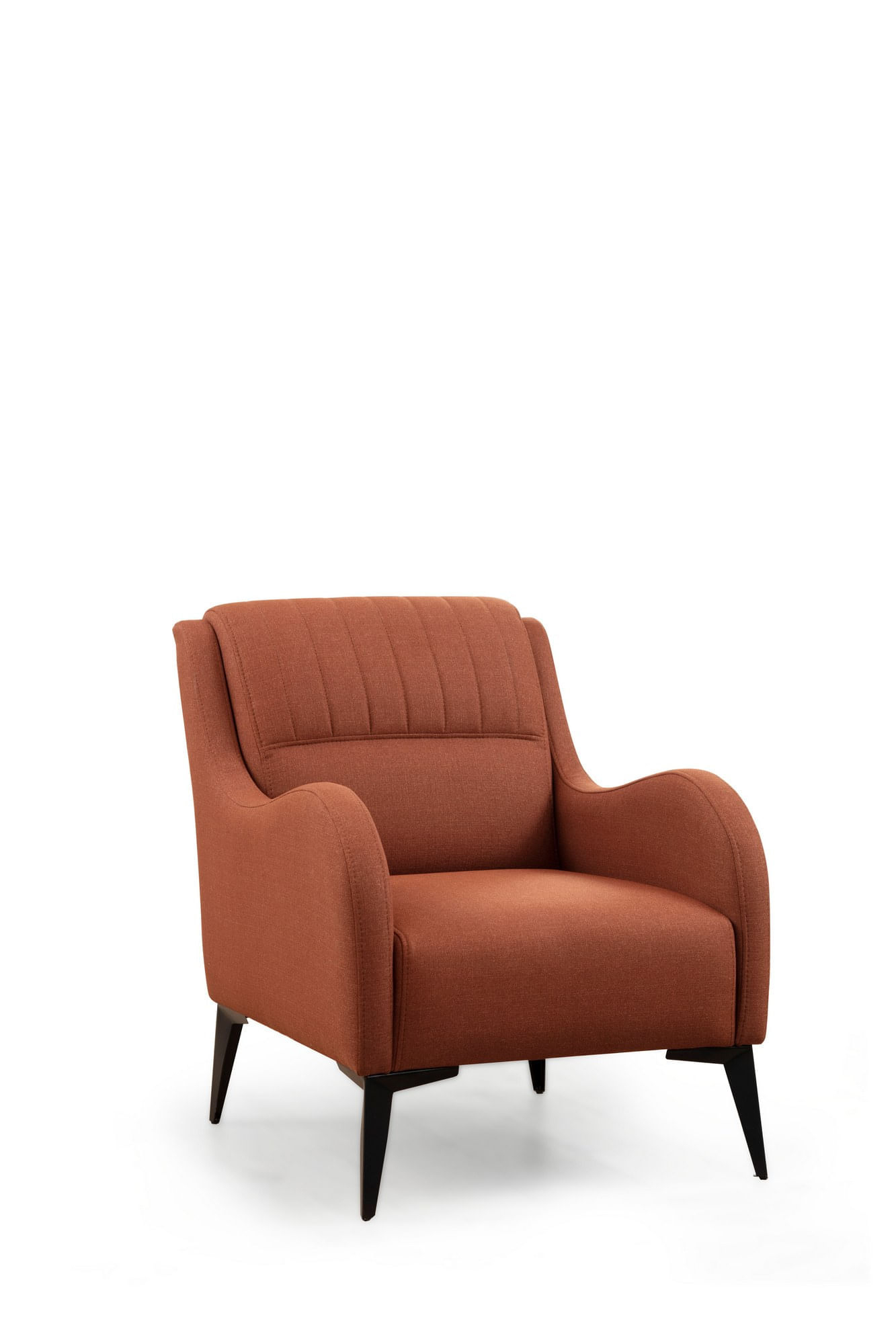 Fotoliu, Atelier Del Sofa, lemn fag si pal, rosu tigla, 70x90x88 cm — imaginea 2