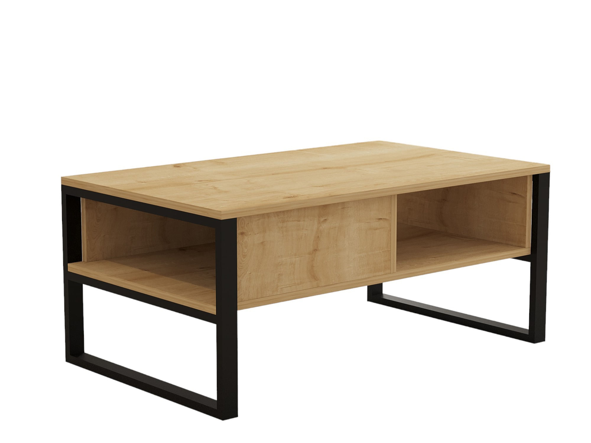 Masuta de cafea, Hanah Home, pal melaminat, stejar safir, 100x44x60 cm — imaginea 2