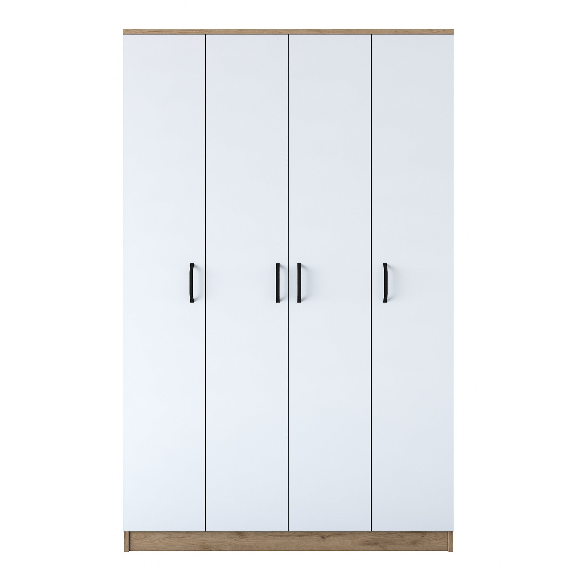 Sifonier, Hanah Home, pal melaminat, nuc si alb, 120x47.3x190.8 cm — imaginea 2