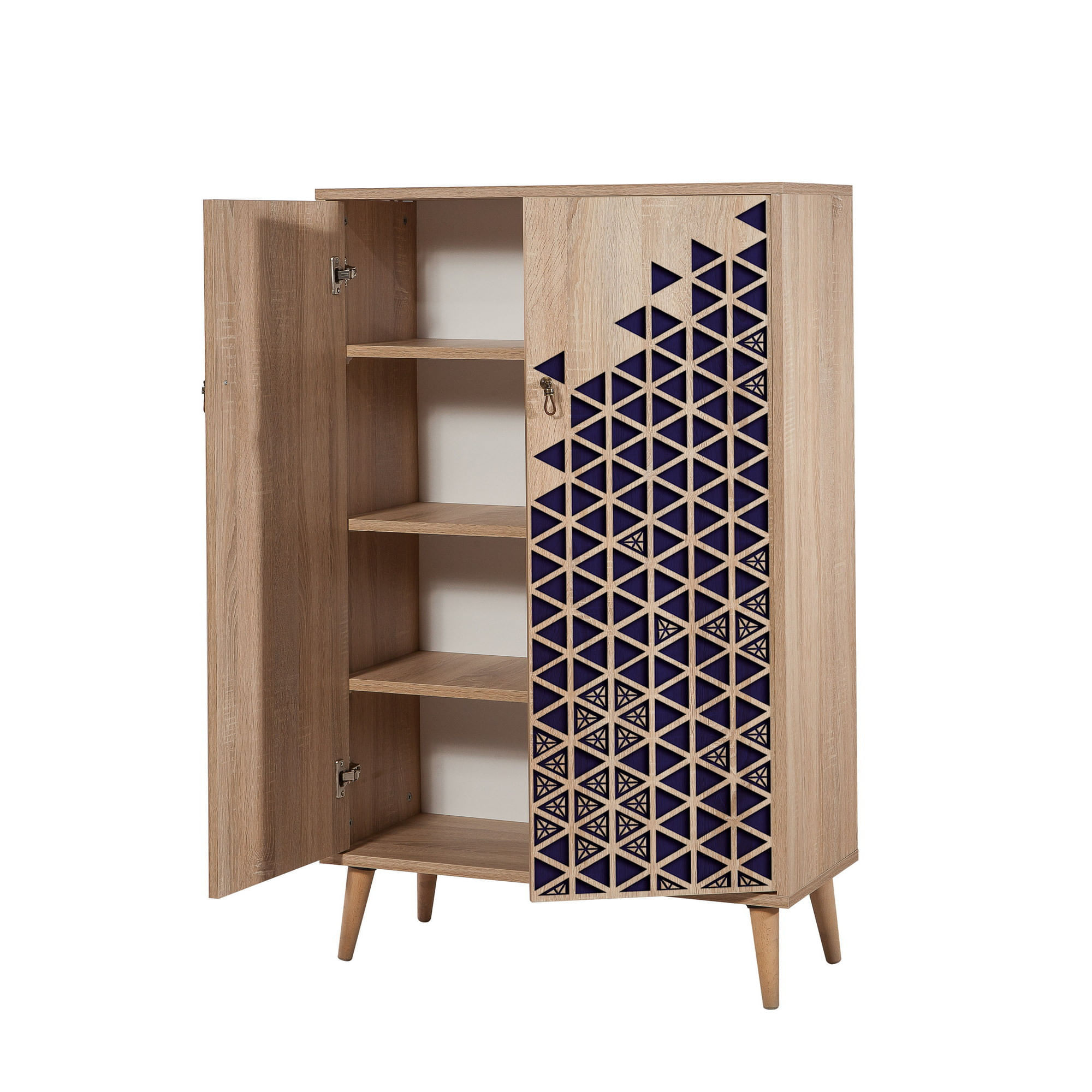 Dulap multifunctional, Hanah Home, PAL melaminat, stejar sonoma, 80x36x127 cm, 869VEL3976 — imaginea 2