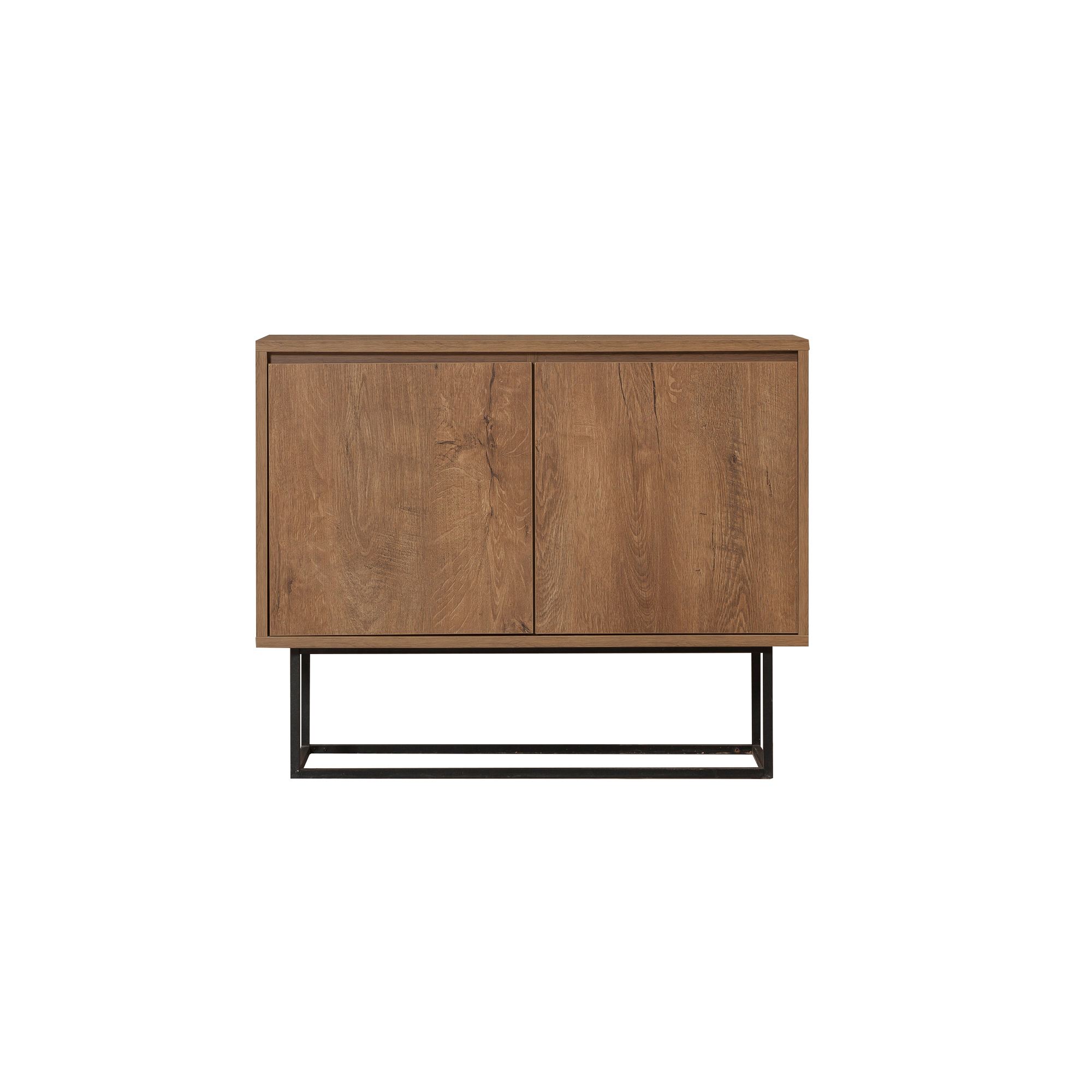 Consola, Hanah Home, pal melaminat, nuc si negru, 90x36x72 cm — imaginea 2