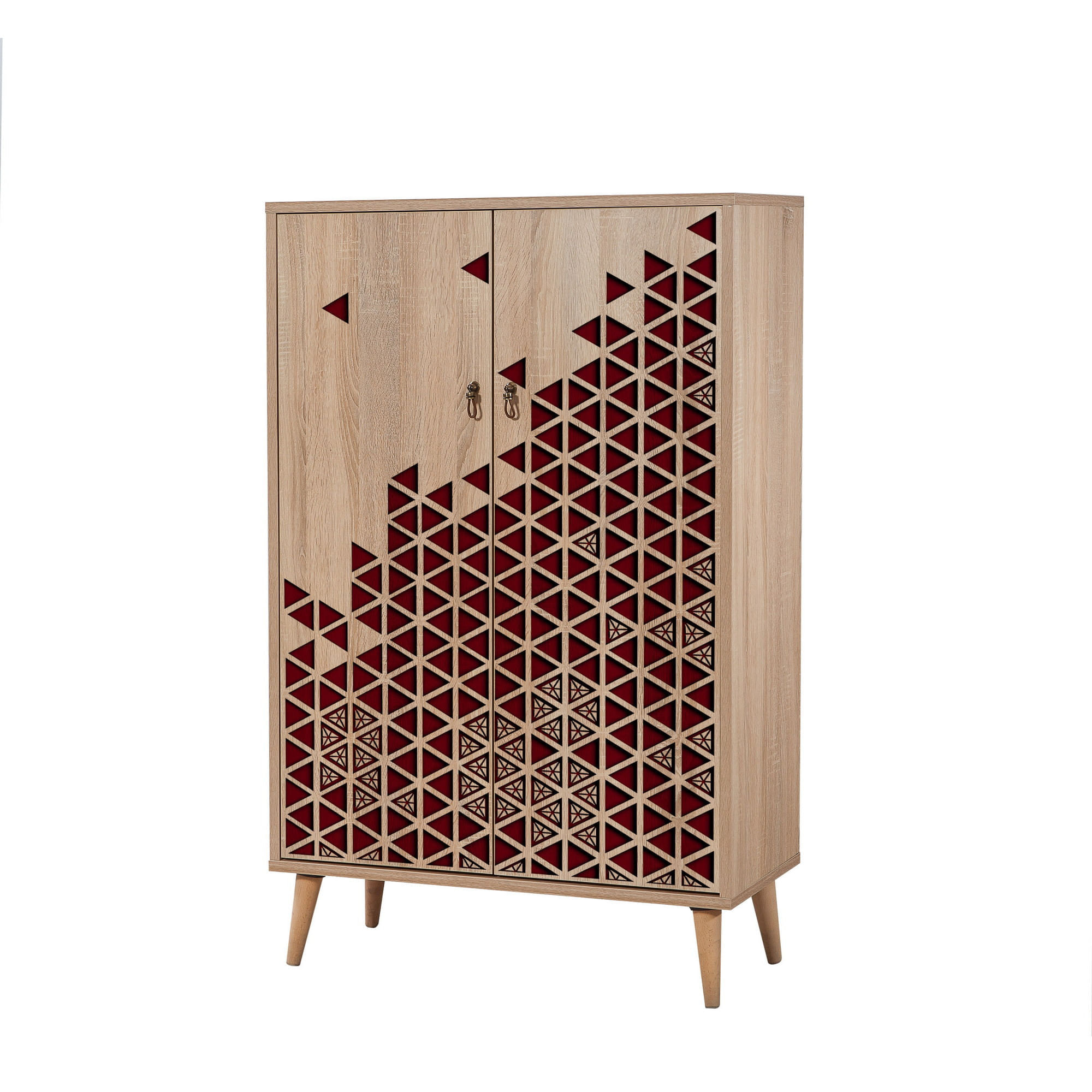 Dulap multifunctional, Hanah Home, pal melaminat, stejar sonoma, 80x36x127 cm, 869VEL3975 — imaginea 2