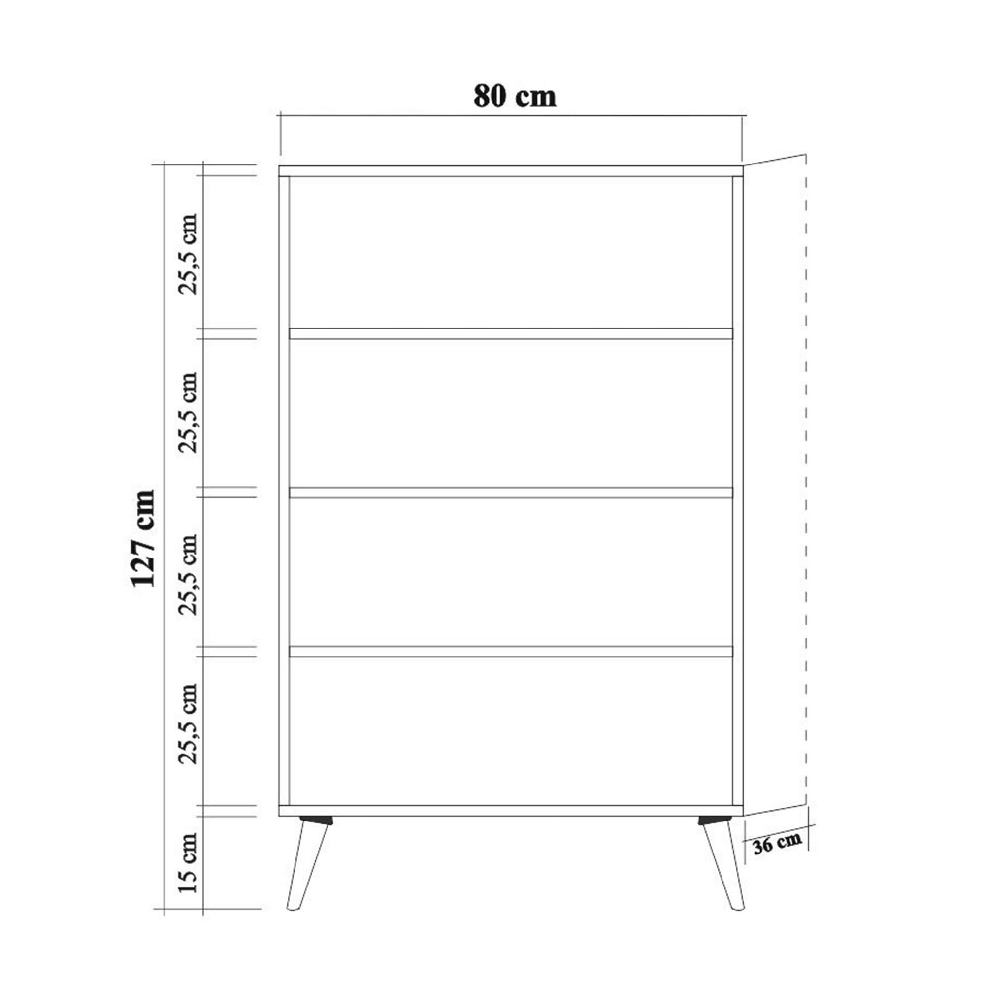 Dulap multifunctional, Hanah Home, PAL melaminat, stejar sonoma, 80x36x127 cm, 869VEL3976 — imaginea 9