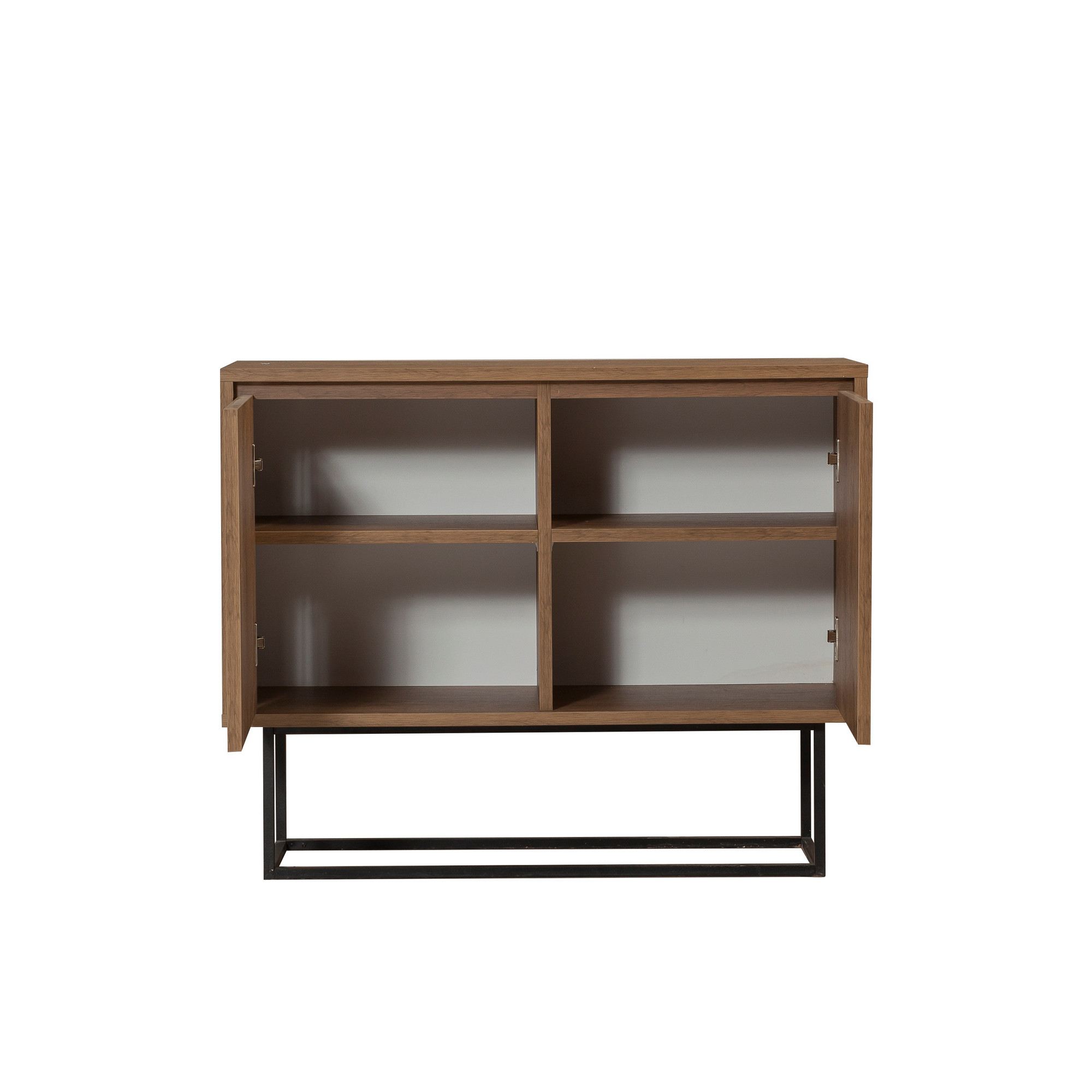 Consola, Hanah Home, pal melaminat, nuc si negru, 90x36x72 cm — imaginea 7