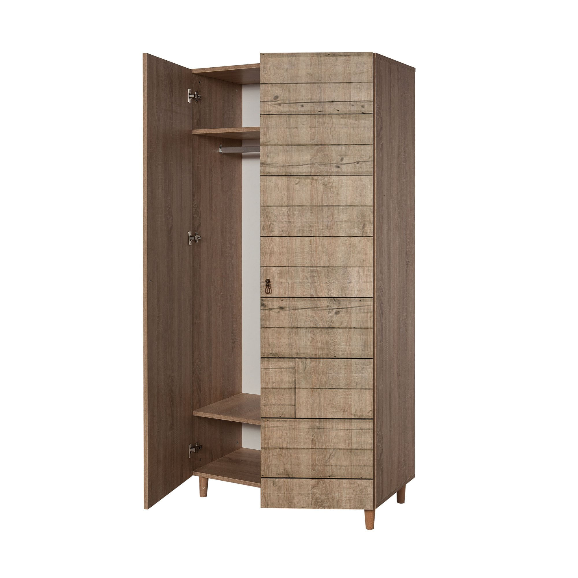 Dulap, Hanah Home, pal melaminat, stejar sonoma, 90x52x192 cm, 863SPH4206 — imaginea 2