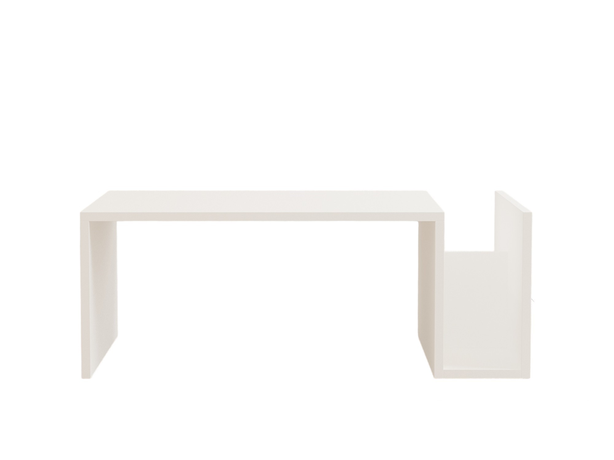 Masuta de cafea, Hanah Home, pal melaminat, alb, 86.8x50x32.4 cm — imaginea 2