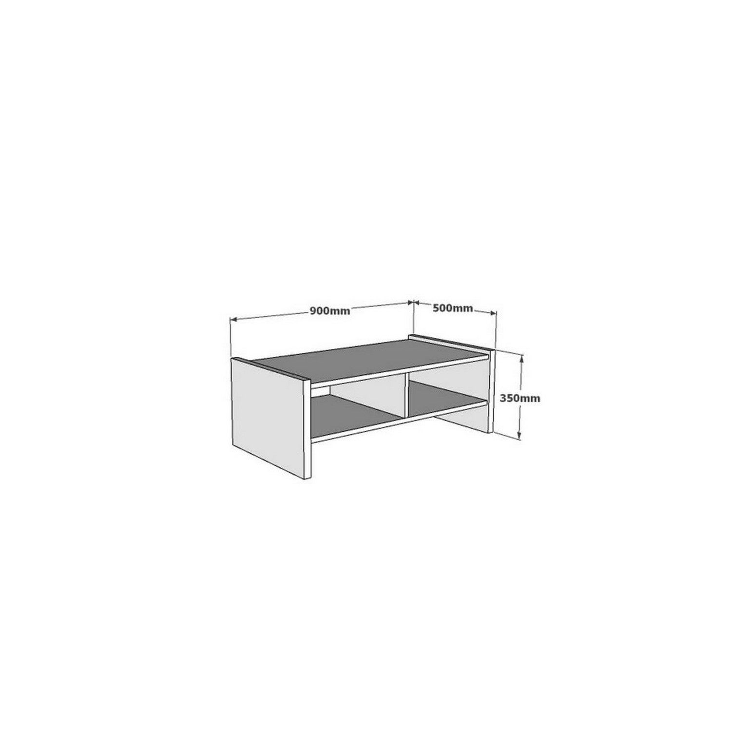 Masuta de cafea, Hanah Home, panou de particule acoperit cu melamina, nuc, 90x50x35 cm — imaginea 5