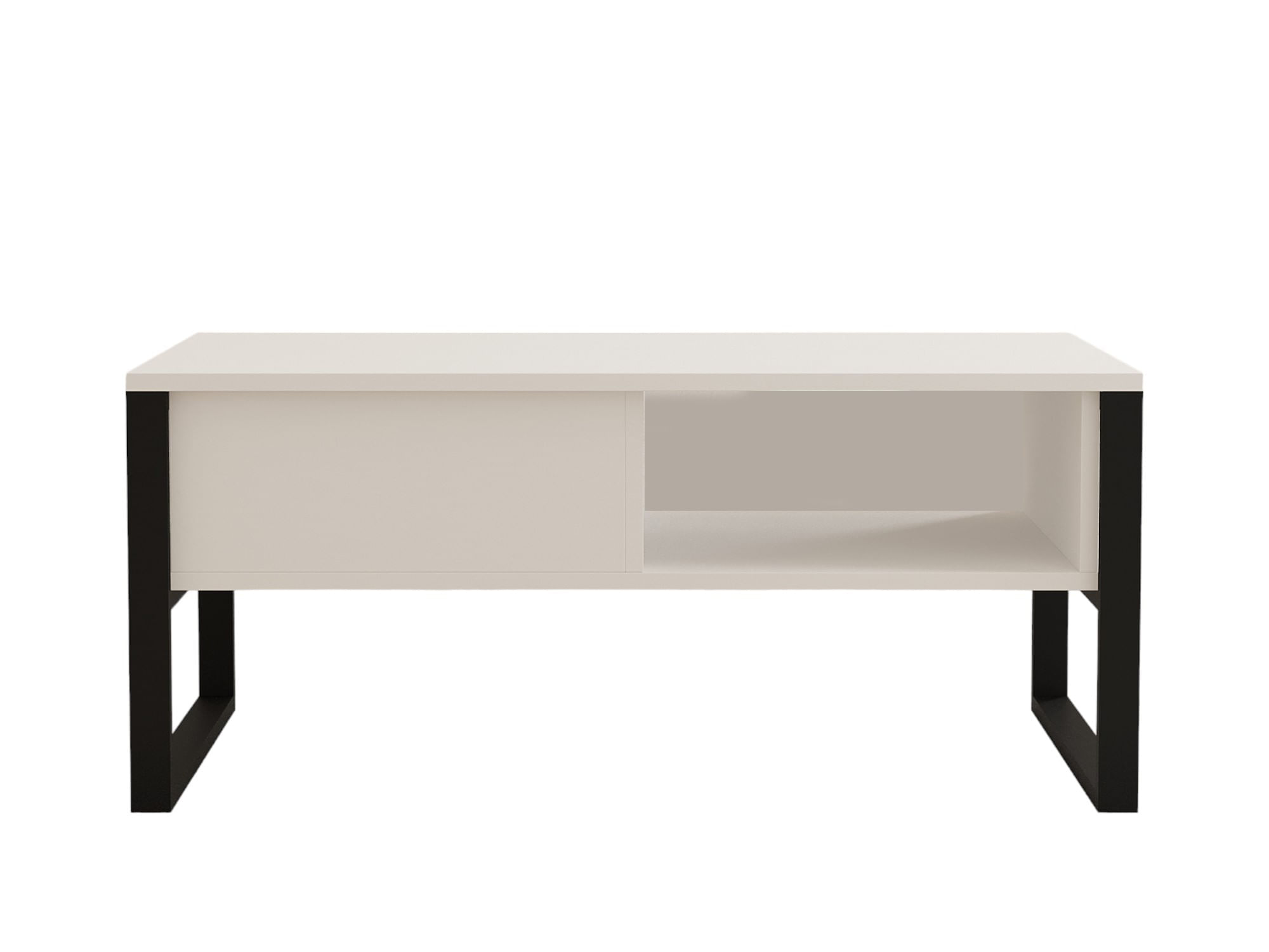Masuta de cafea, Hanah Home, pal melaminat, alb, 100x60x44 cm — imaginea 2