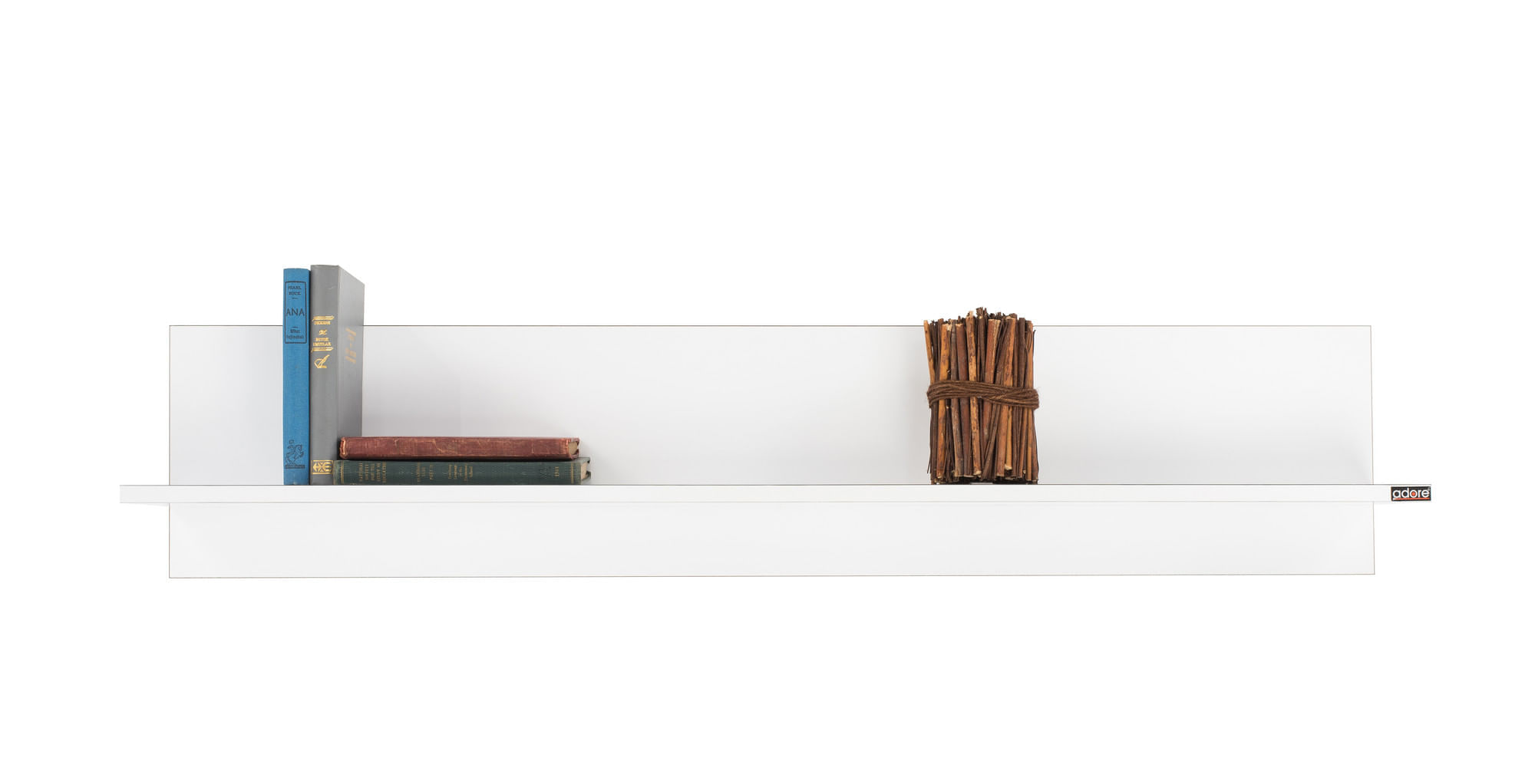 Raft de perete, Hanah Home, pal melaminat, alb, 120x25x20 cm — imaginea 9