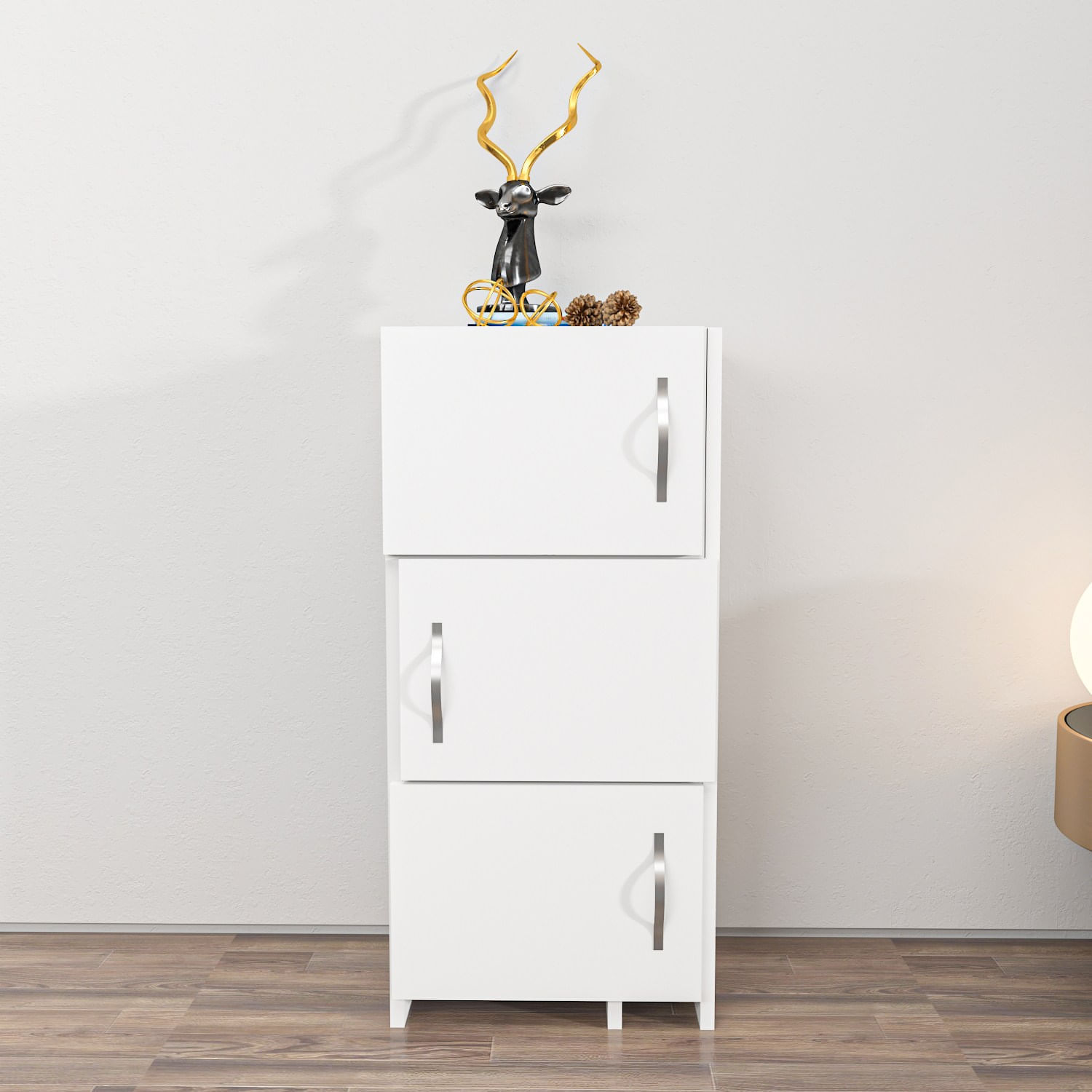 Dulap multifunctional, Hanah Home, pal melaminat, alb, 65x31.5x89.8 cm — imaginea 5