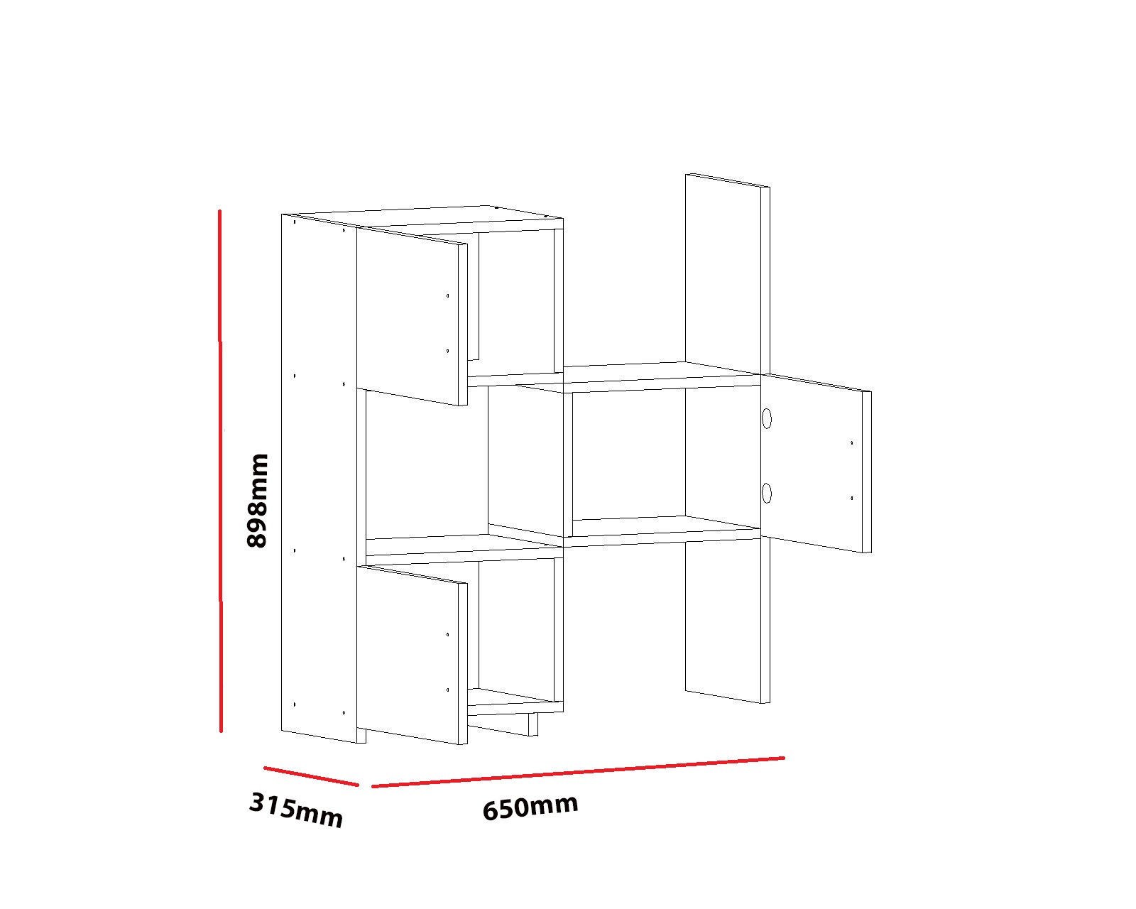 Dulap multifunctional, Hanah Home, pal melaminat, alb, 65x31.5x89.8 cm — imaginea 8