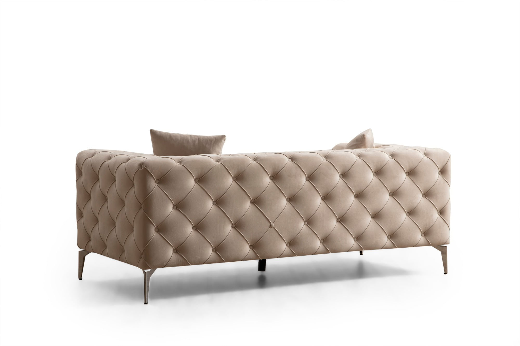 Canapea 2 locuri, Hanah Home, lemn fag si panouri aglomerate, ecru, 197x90x73 cm — imaginea 6