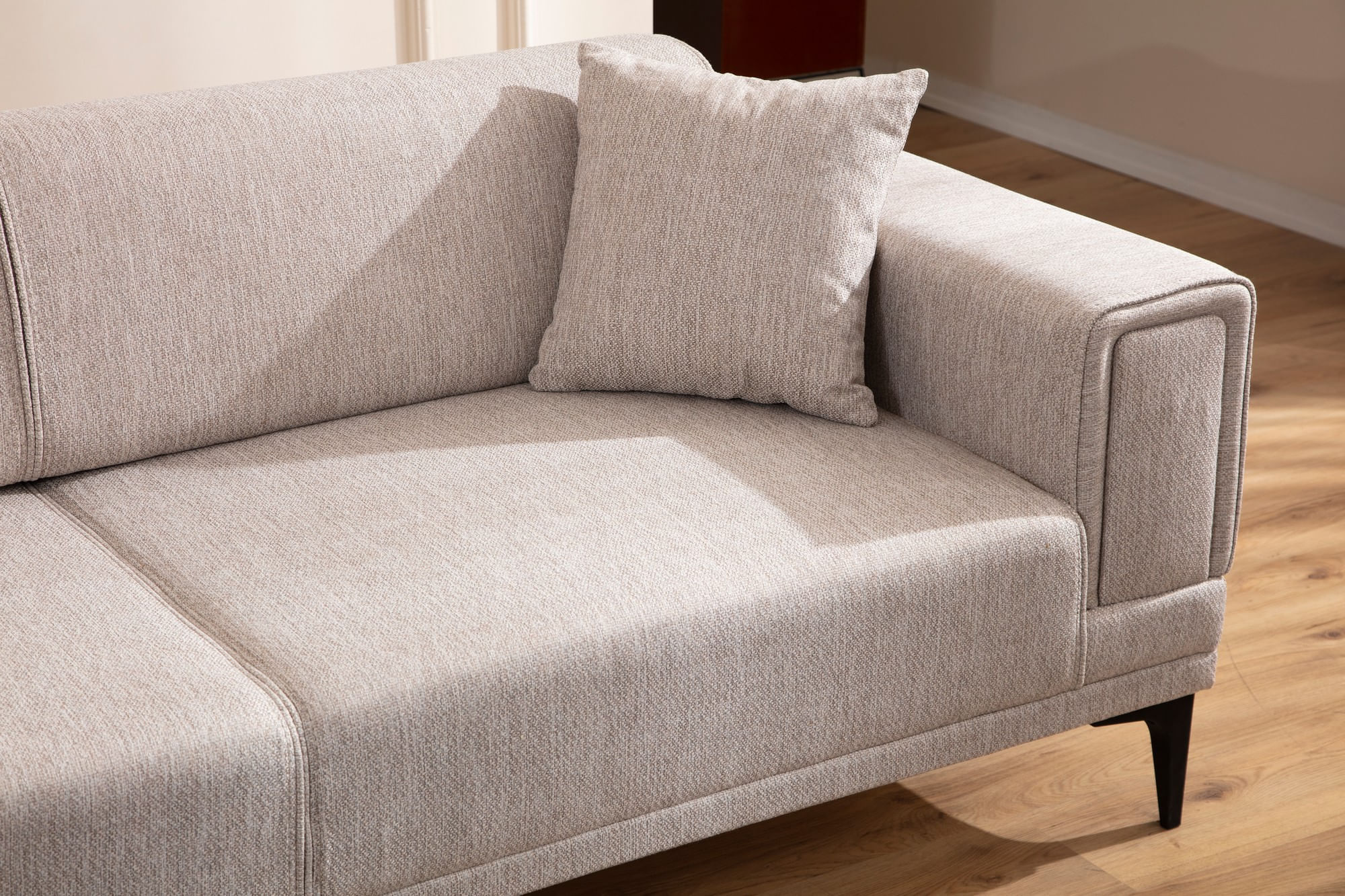 Canapea 2 locuri, Atelier Del Sofa, lemn fag si pal, maro deschis, 170x85x77 cm — imaginea 4