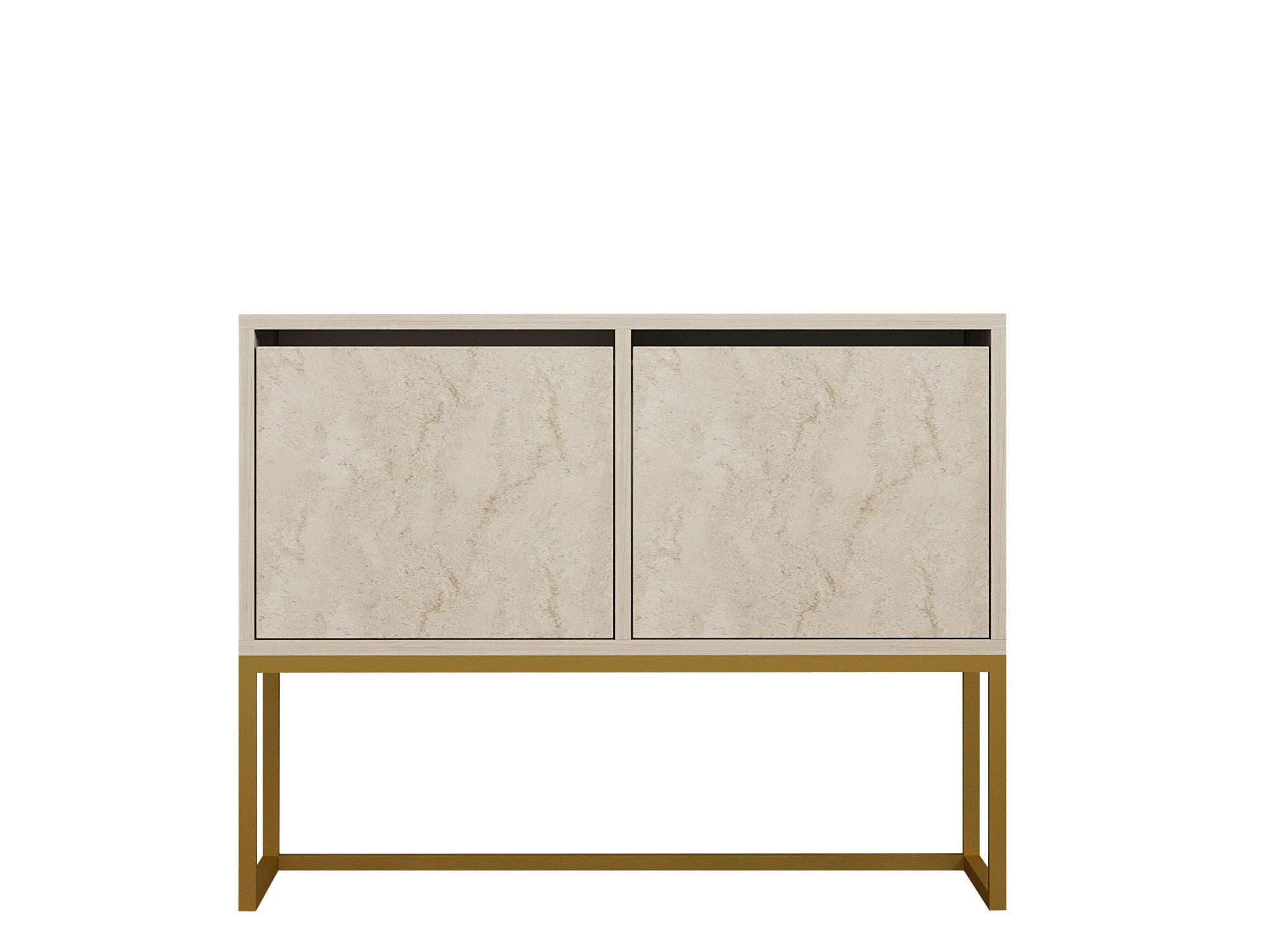 Consola, Hanah Home, panou aglomerat melaminat, travertin, 90x34x70 cm — imaginea 2