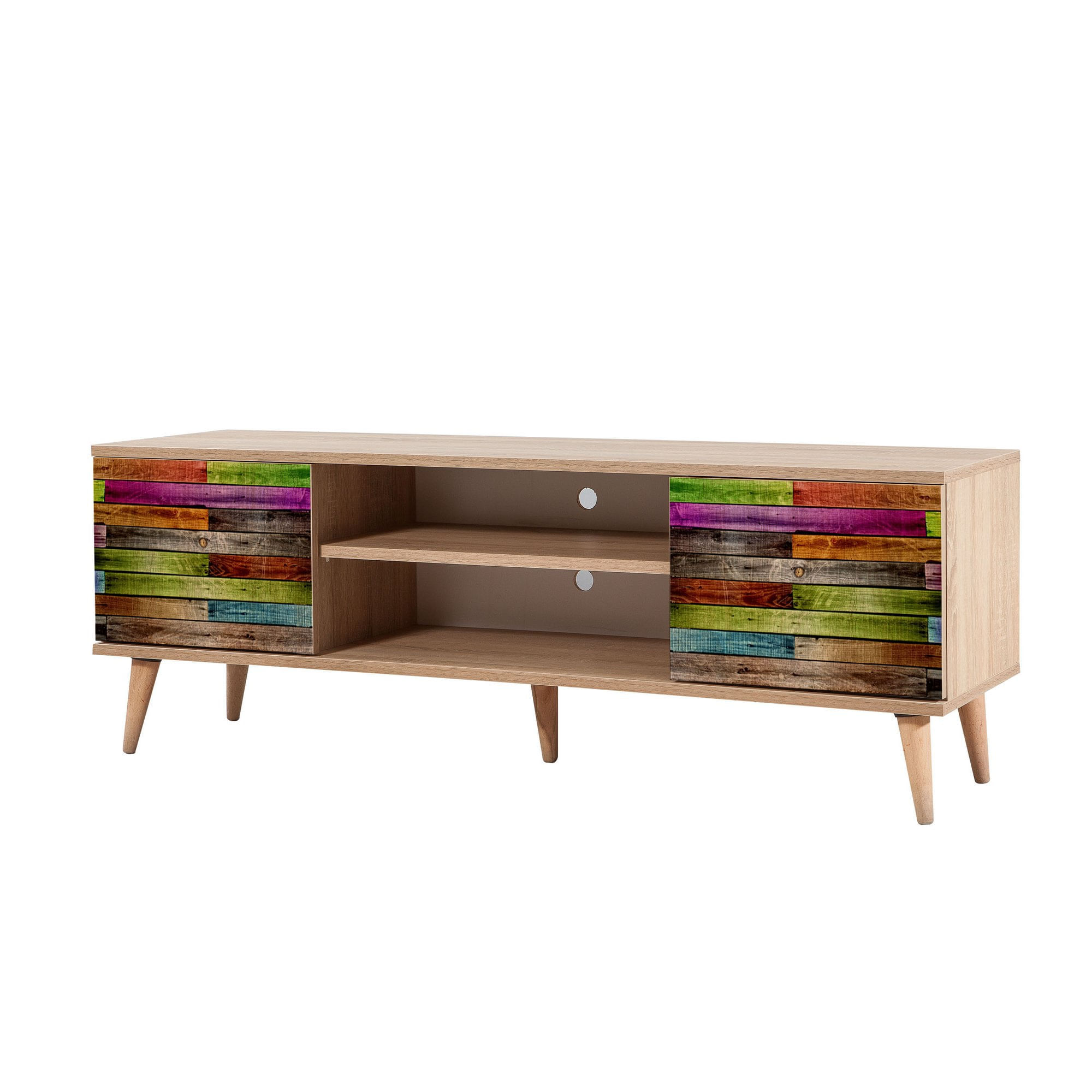 Comoda tv, Hanah Home, pal melaminat, stejar sonoma, 140x40x50 cm, 863SPH3016
