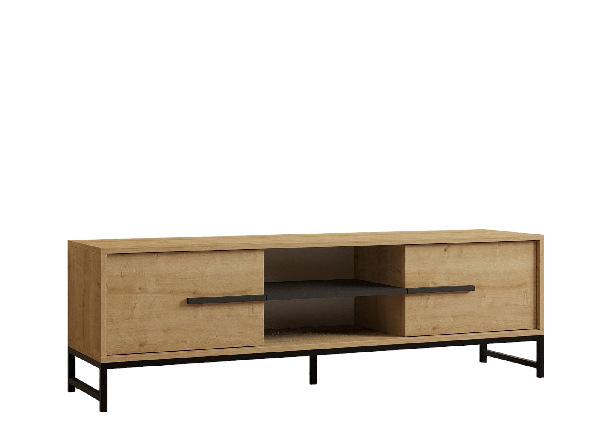 Suport tv, Hanah Home, pal melaminat, stejar safir, 160x40x50 cm — imaginea 2