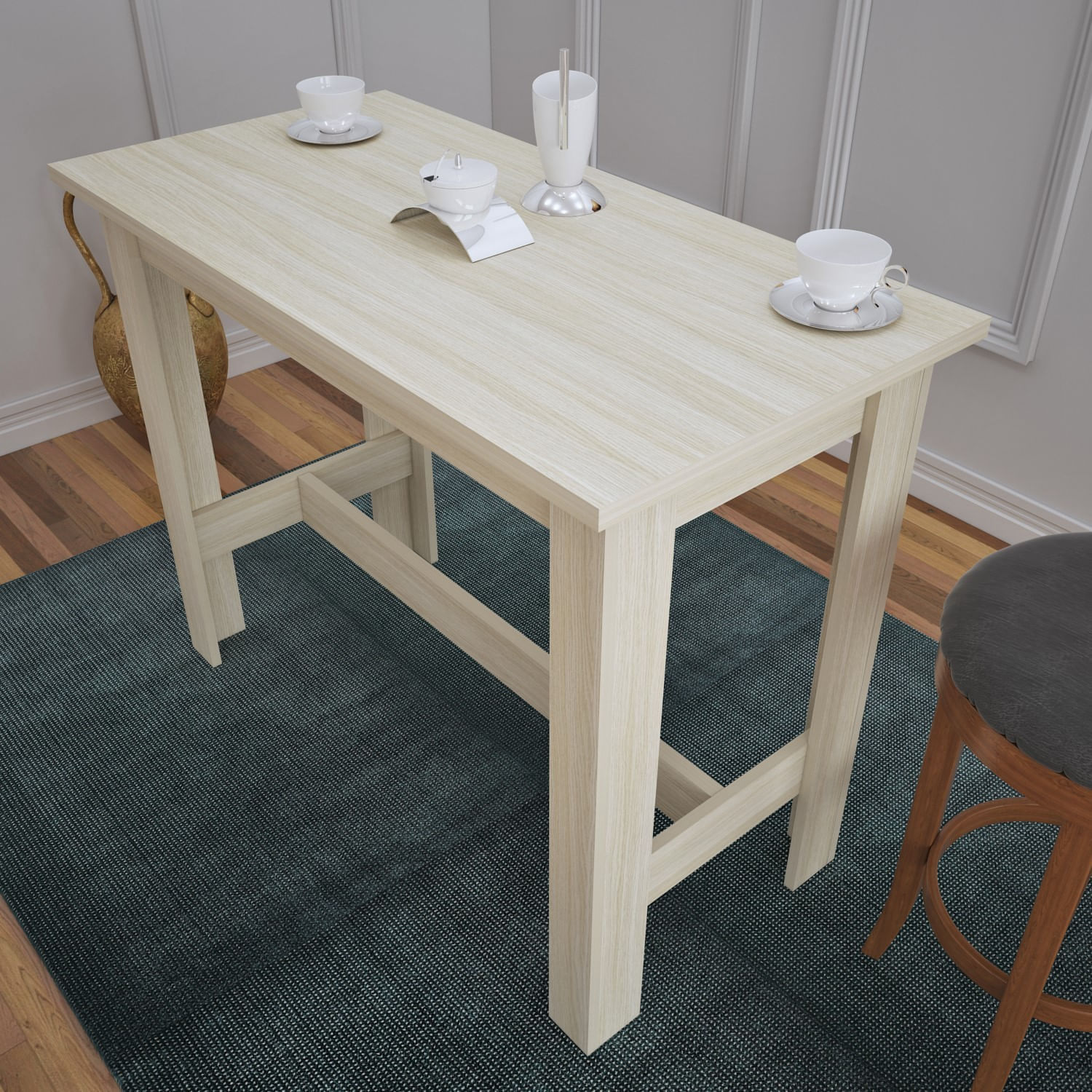 Masa de dining, Hanah Home, pal melaminat, stejar, 120x60x93 cm — imaginea 3