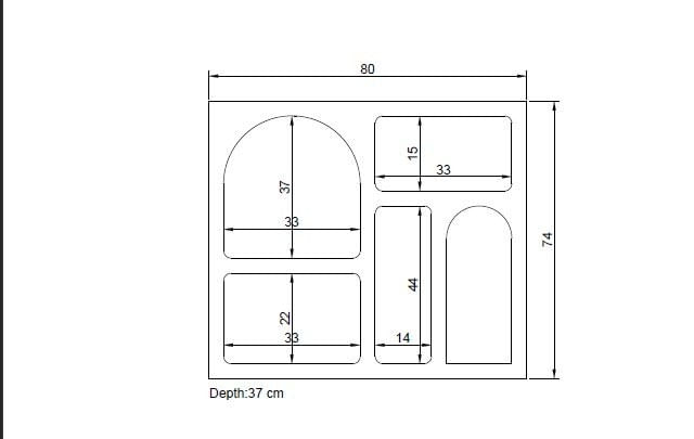 Consola, Hanah Home, panou aglomerat cu melamina, antracit, 80x74x35 cm — imaginea 8