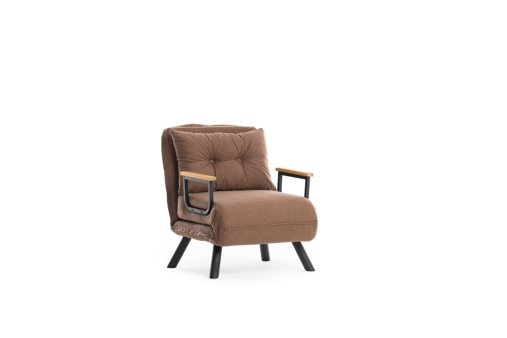 Canapea extensibila, Hanah Home, metal, in, maro deschis, 175x60 cm — imaginea 2