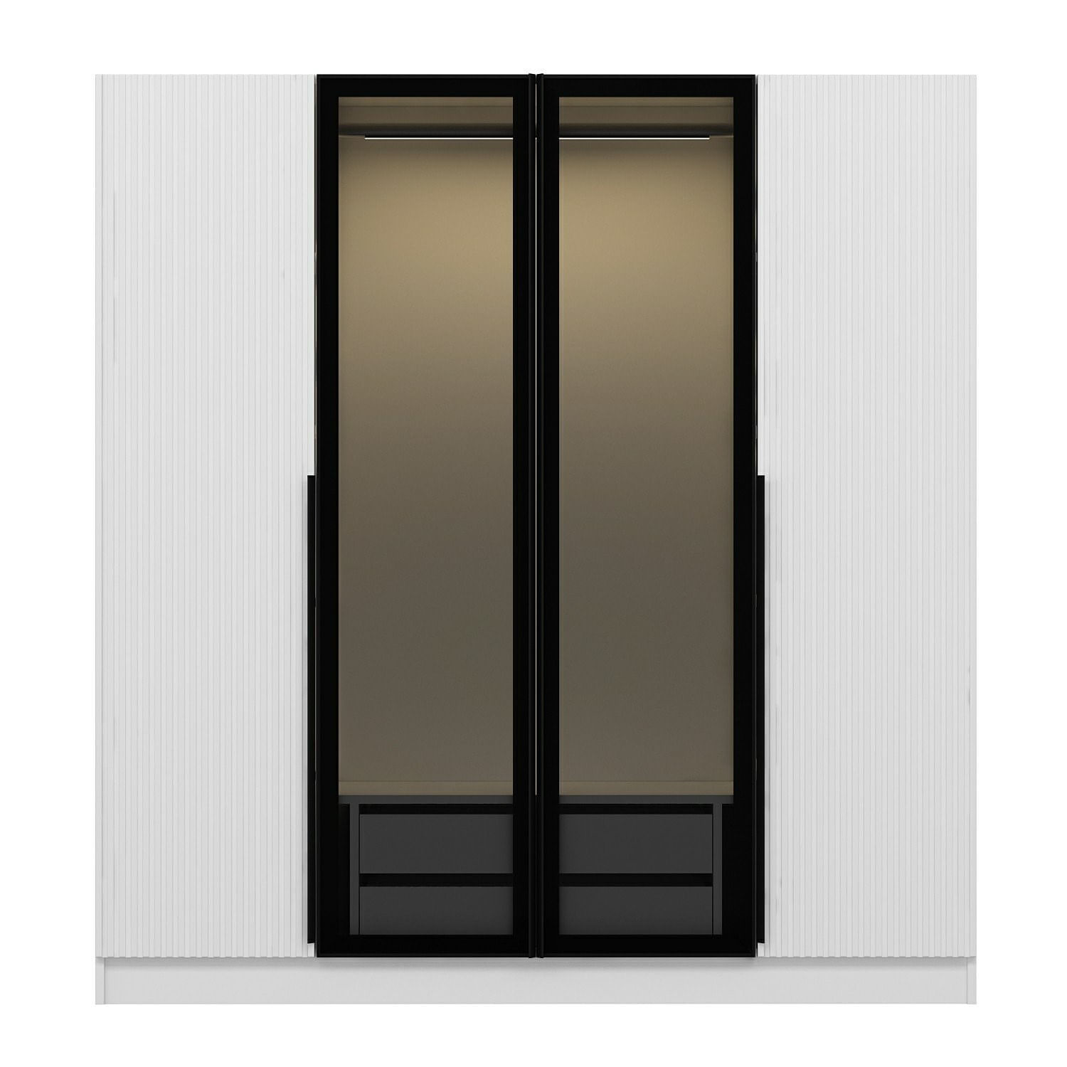 Dulap, Hanah Home, pal melaminat, fume, 180x52x210 cm, 506MNR2495 — imaginea 7