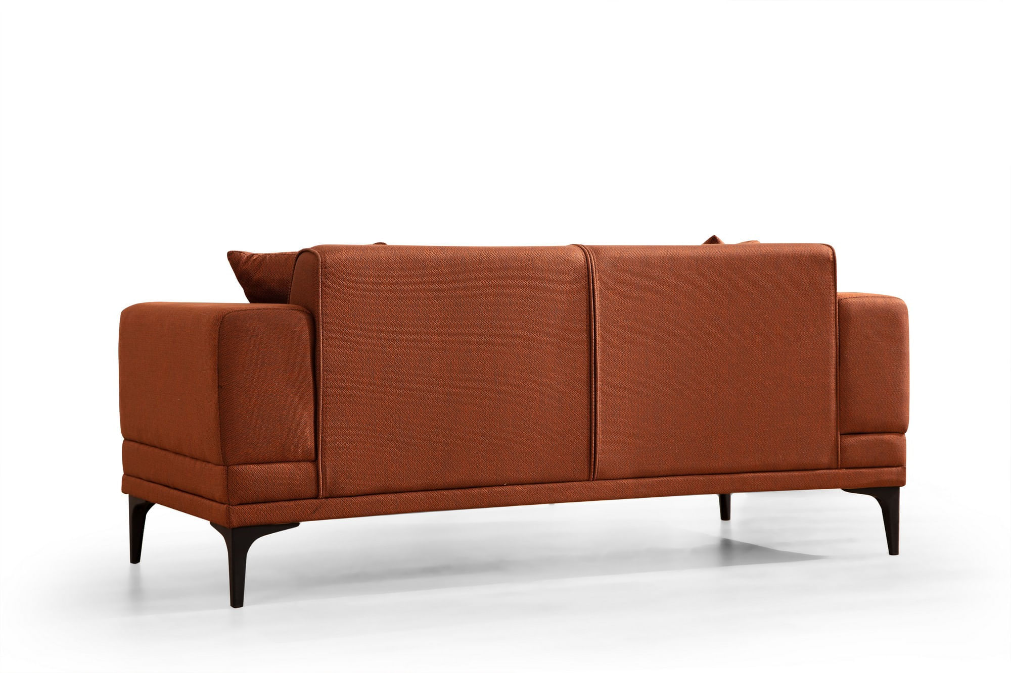 Canapea 2 locuri, Atelier Del Sofa, lemn fag si pal, rosu tigla, 170x85x77 cm — imaginea 2