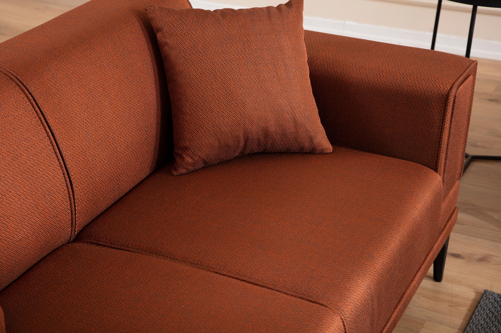 Canapea 2 locuri, Atelier Del Sofa, lemn fag si pal, rosu tigla, 170x85x77 cm — imaginea 6