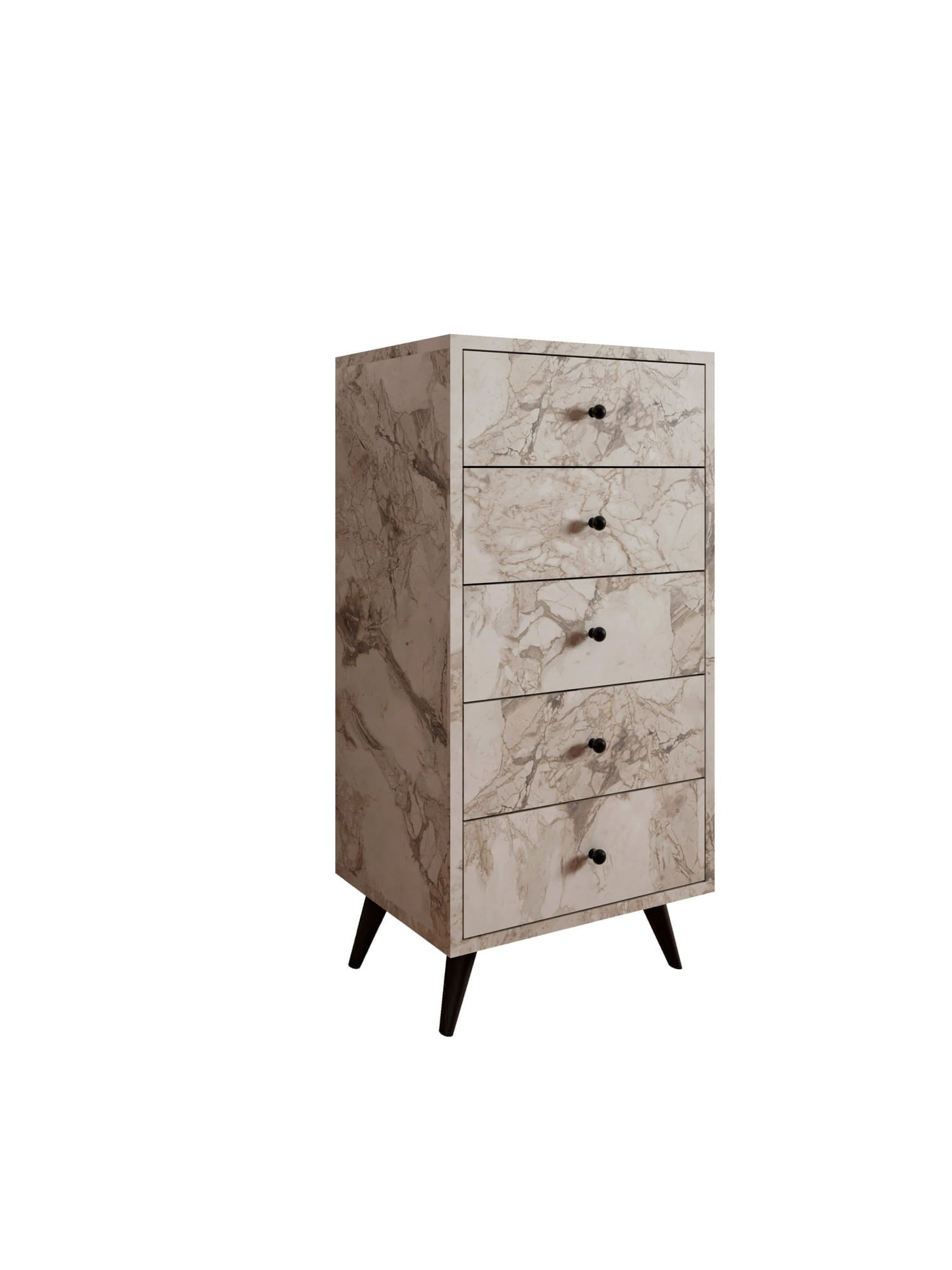 Comoda, Hanah Home, pal melaminat, marmura ephesus, 50x40x103 cm