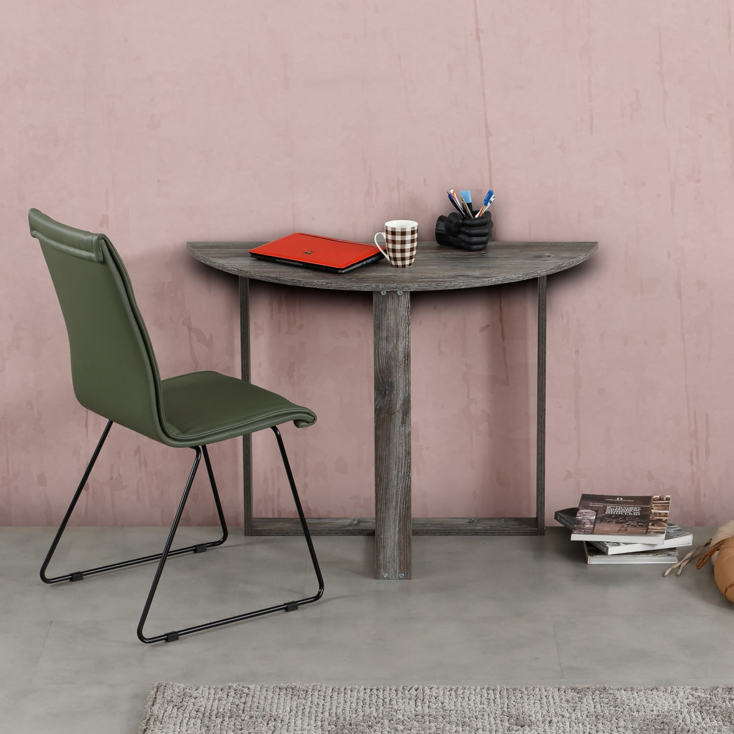 Birou de studiu, Hanah Home, panou de particule acoperit cu melamina, jackson pine, 106x45x77 cm — imaginea 2