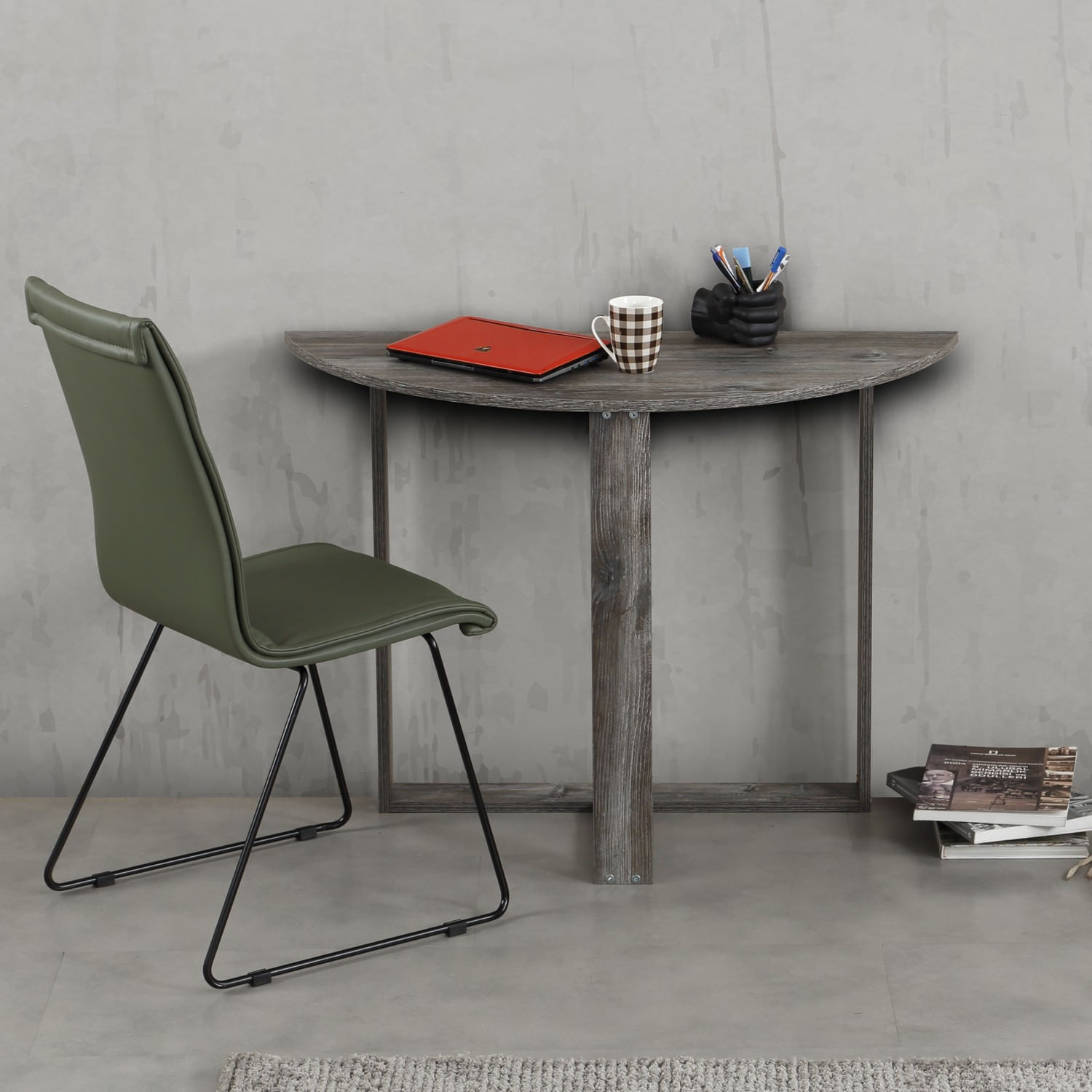 Birou de studiu, Hanah Home, panou de particule acoperit cu melamina, jackson pine, 106x45x77 cm — imaginea 3