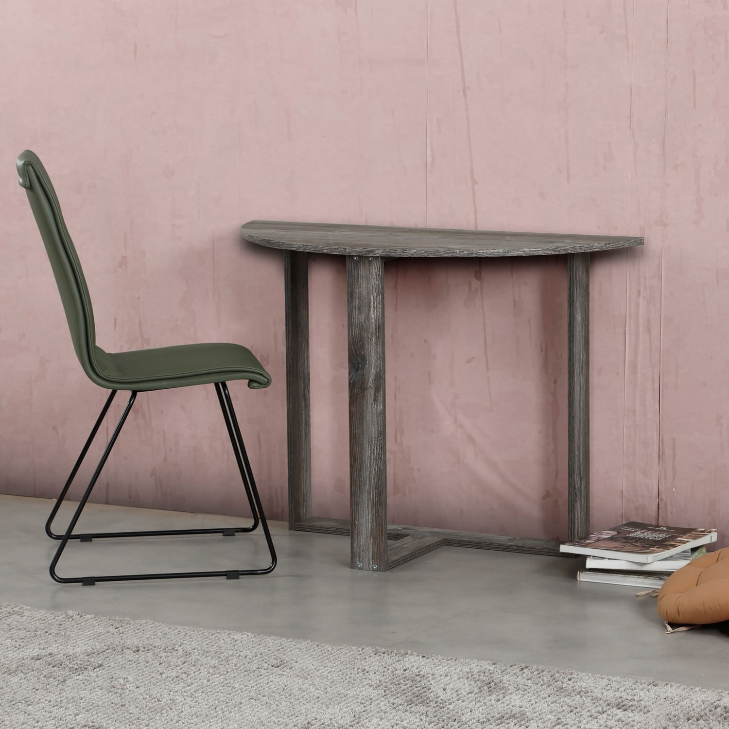 Birou de studiu, Hanah Home, panou de particule acoperit cu melamina, jackson pine, 106x45x77 cm — imaginea 4