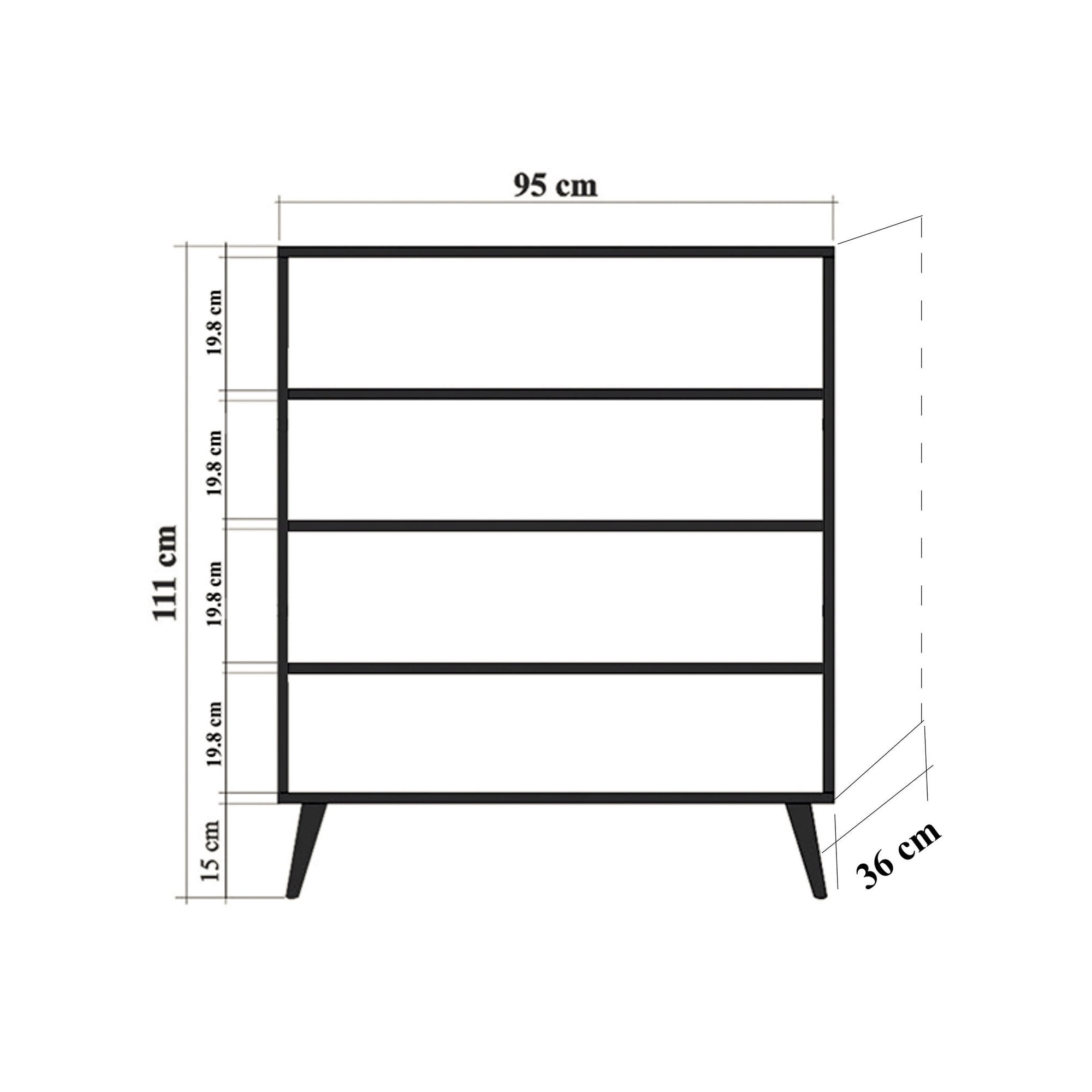 Dulap multifunctional, Hanah Home, pal melaminat, stejar sonoma, 95x36x111 cm, 863SPH3952 — imaginea 16