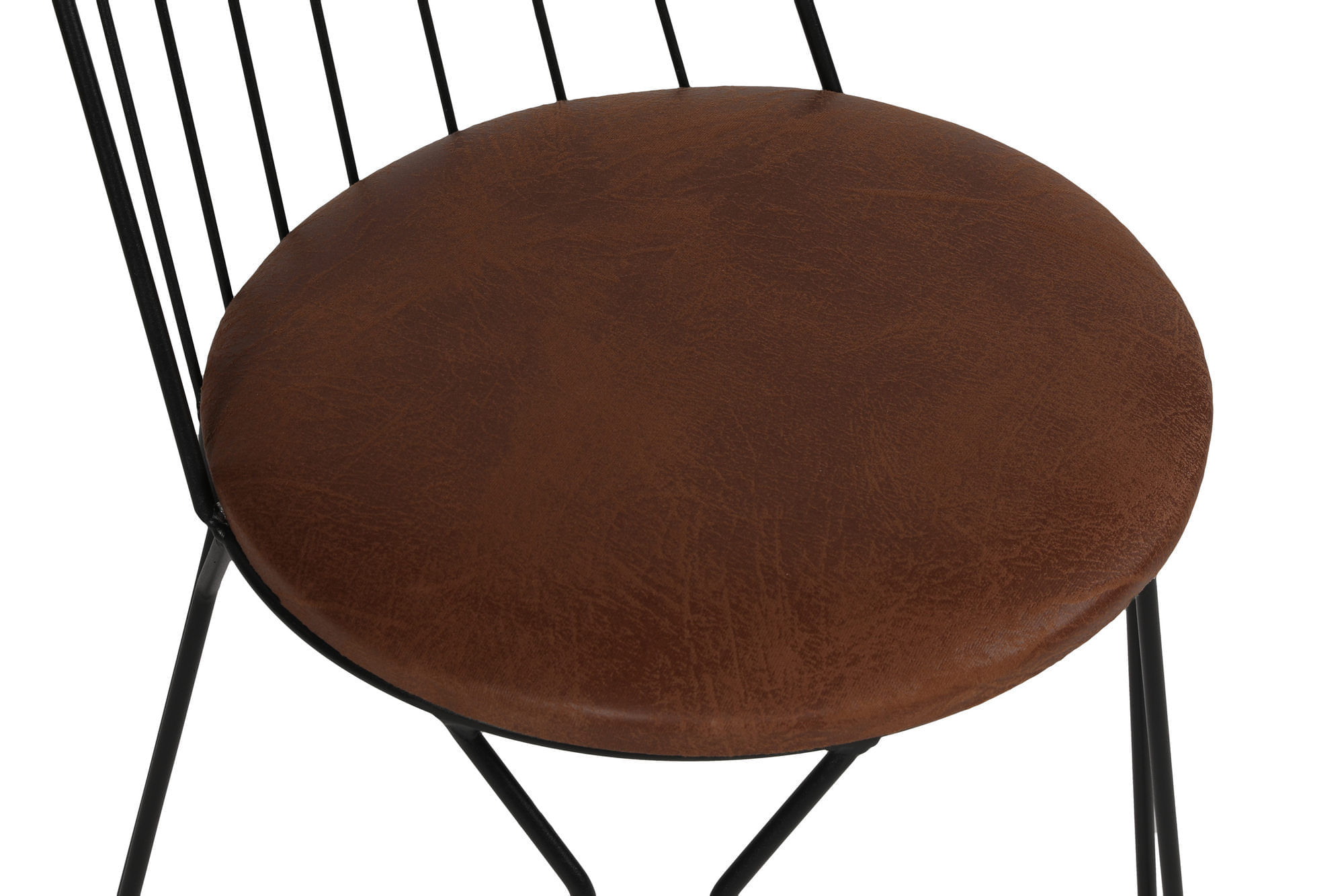 Set scaune, Hanah Home, metal, piele artificiala, negru, 44x44x84 cm — imaginea 4
