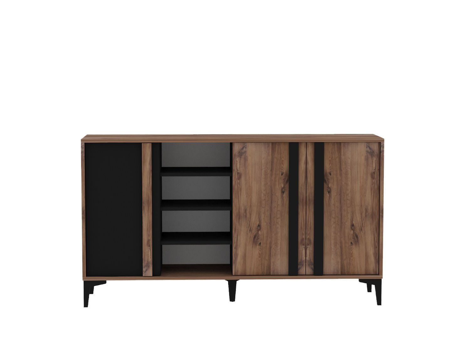 Consola, Hanah Home, pal melaminat, atlantic si antracit, 160x40x90 cm — imaginea 2