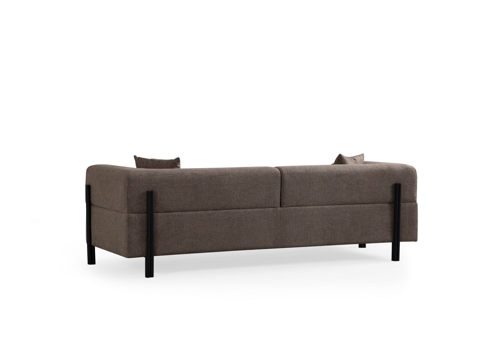 Canapea 3 locuri, Hanah Home, lemn fag si pal, maro, 225x93x75 cm — imaginea 2