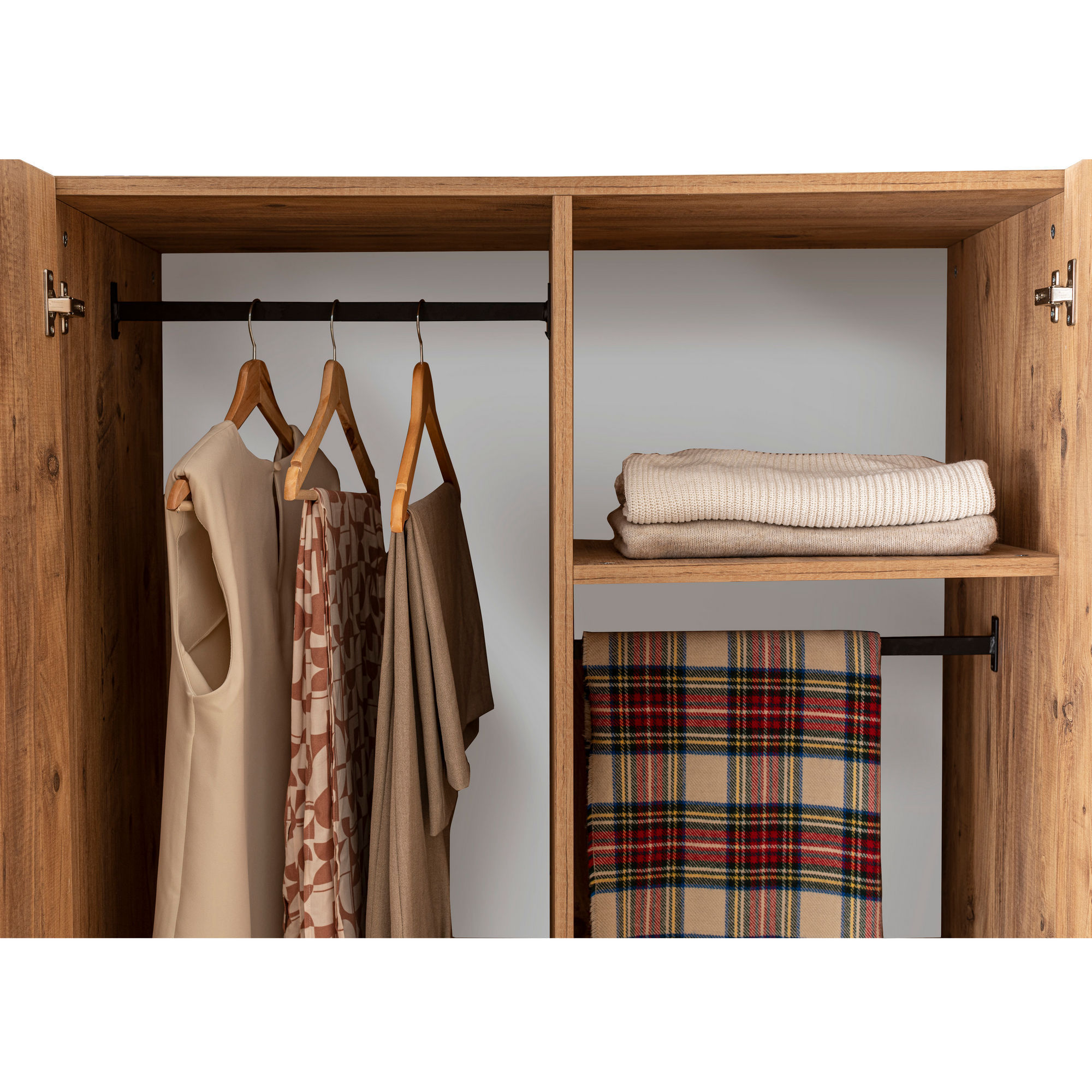 Dulap, Hanah Home, pal melaminat, pin atlantic, 104x52x225 cm — imaginea 5