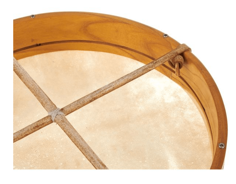 Toba samanica din piele de capra pre-intinsa, reglabila, ciocanel inclus, diametru 40 cm