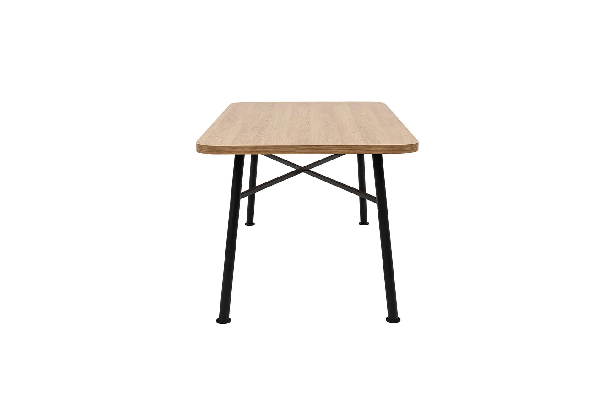 Masa dining, Hanah Home, PAL melaminat, natural, 160x90x75 cm — imaginea 7
