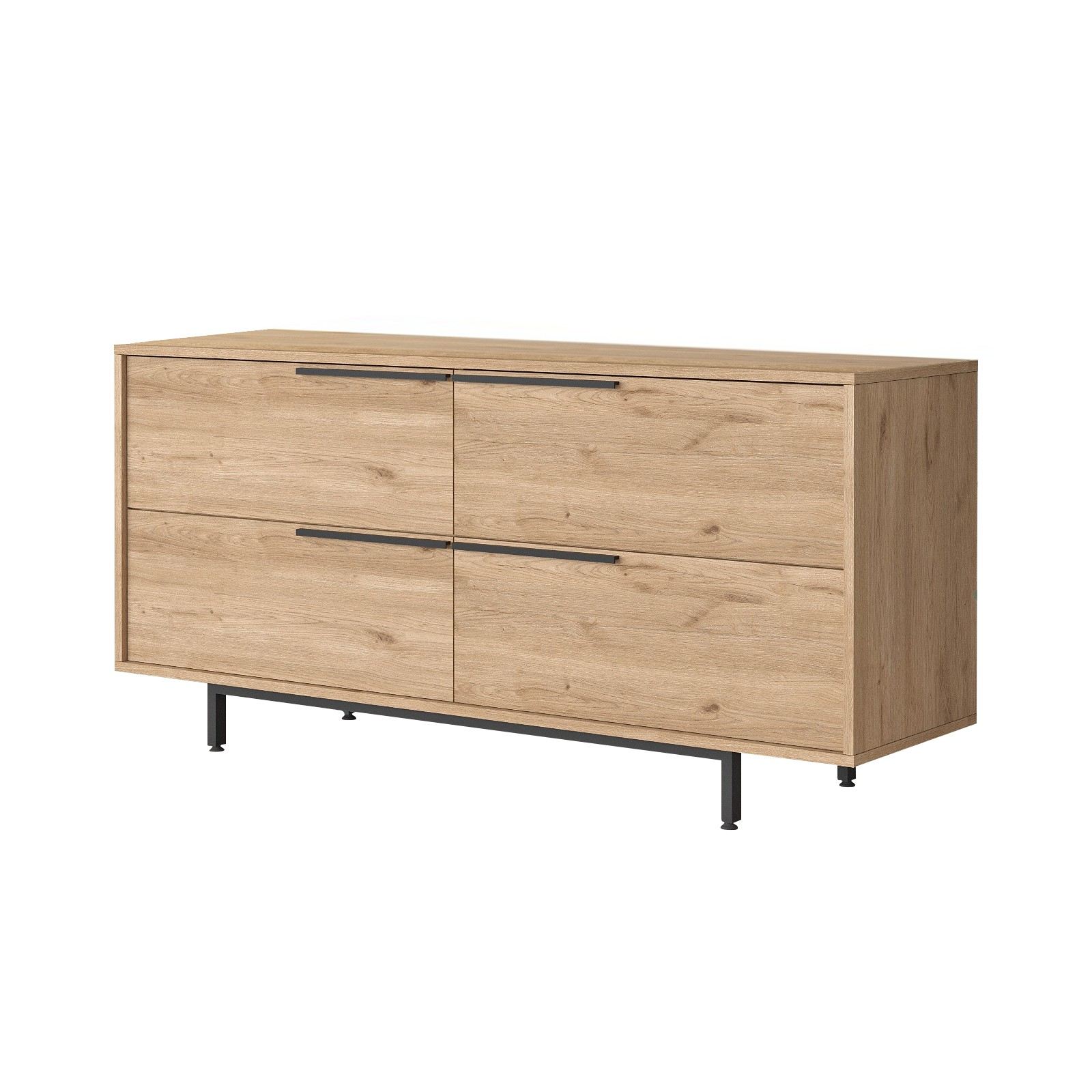 Consola, Hanah Home, panou de particule melaminat, nuc, 160x44.5x74.3 cm — imaginea 6