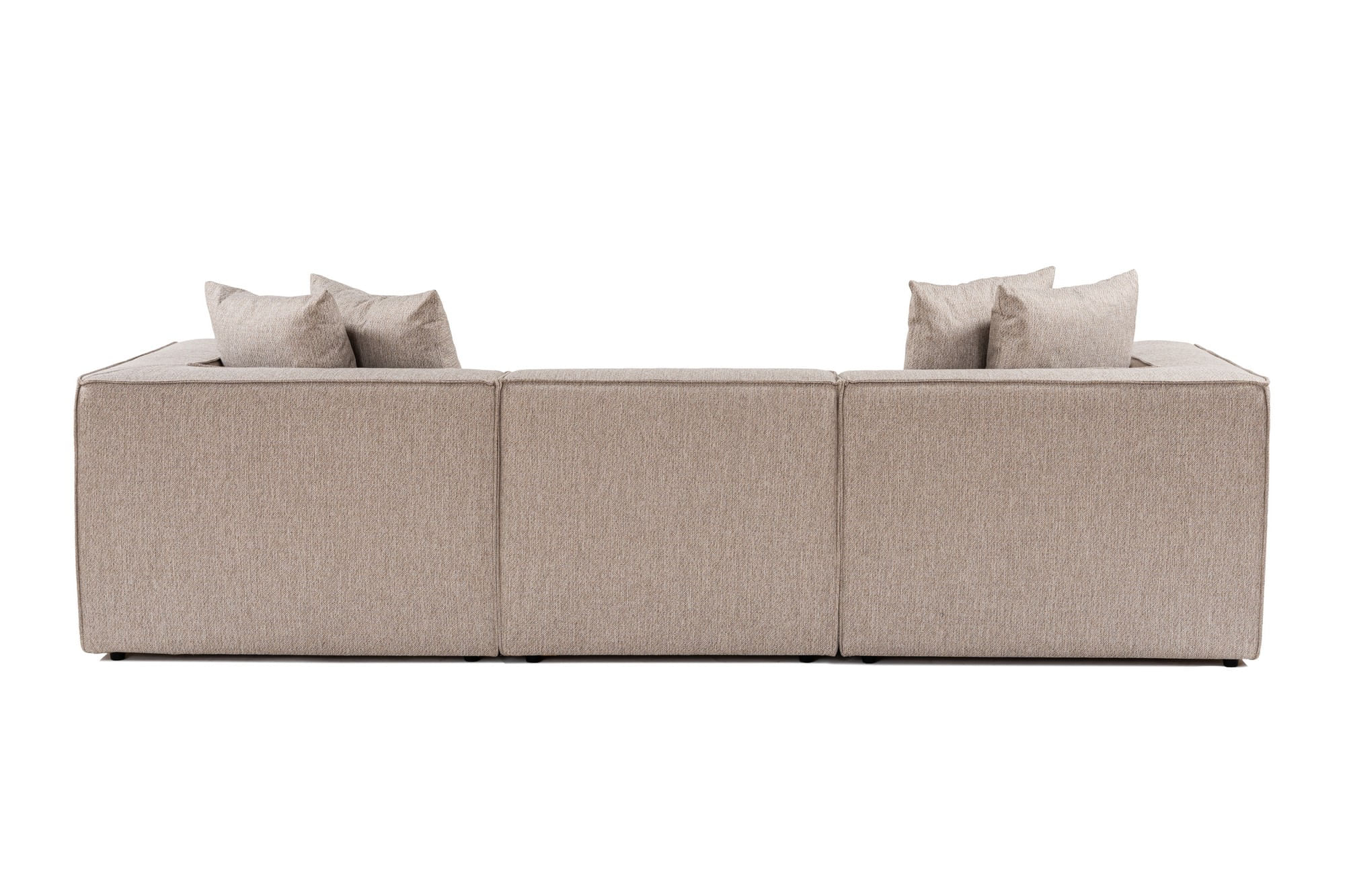 Canapea 3 locuri, Hanah Home, lemn de carpen, in, bej nisip, 270x95x65 cm — imaginea 3