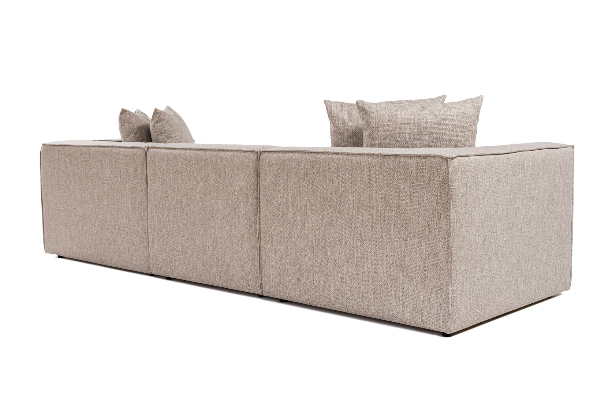 Canapea 3 locuri, Hanah Home, lemn de carpen, in, bej nisip, 270x95x65 cm — imaginea 6
