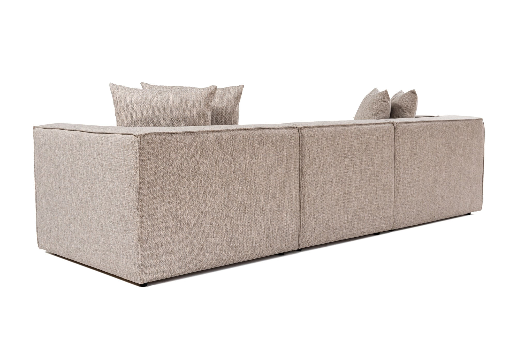 Canapea 3 locuri, Hanah Home, lemn de carpen, in, bej nisip, 270x95x65 cm — imaginea 7
