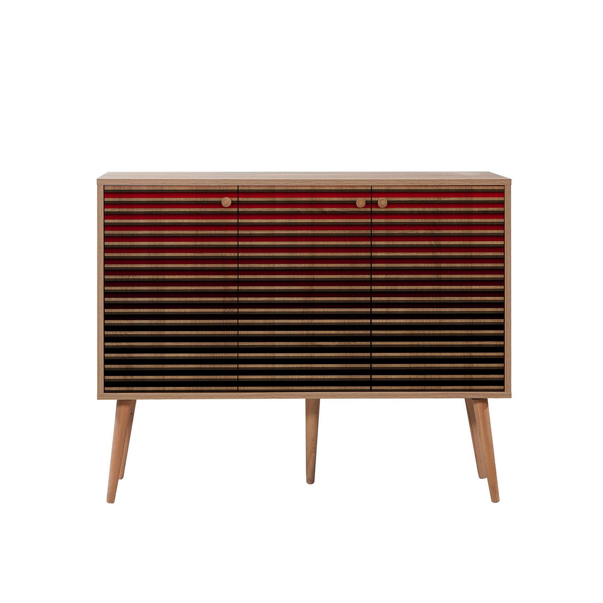 Consola, Hanah Home, panou de particule melaminat, stejar sonoma, 120x36x90 cm — imaginea 5